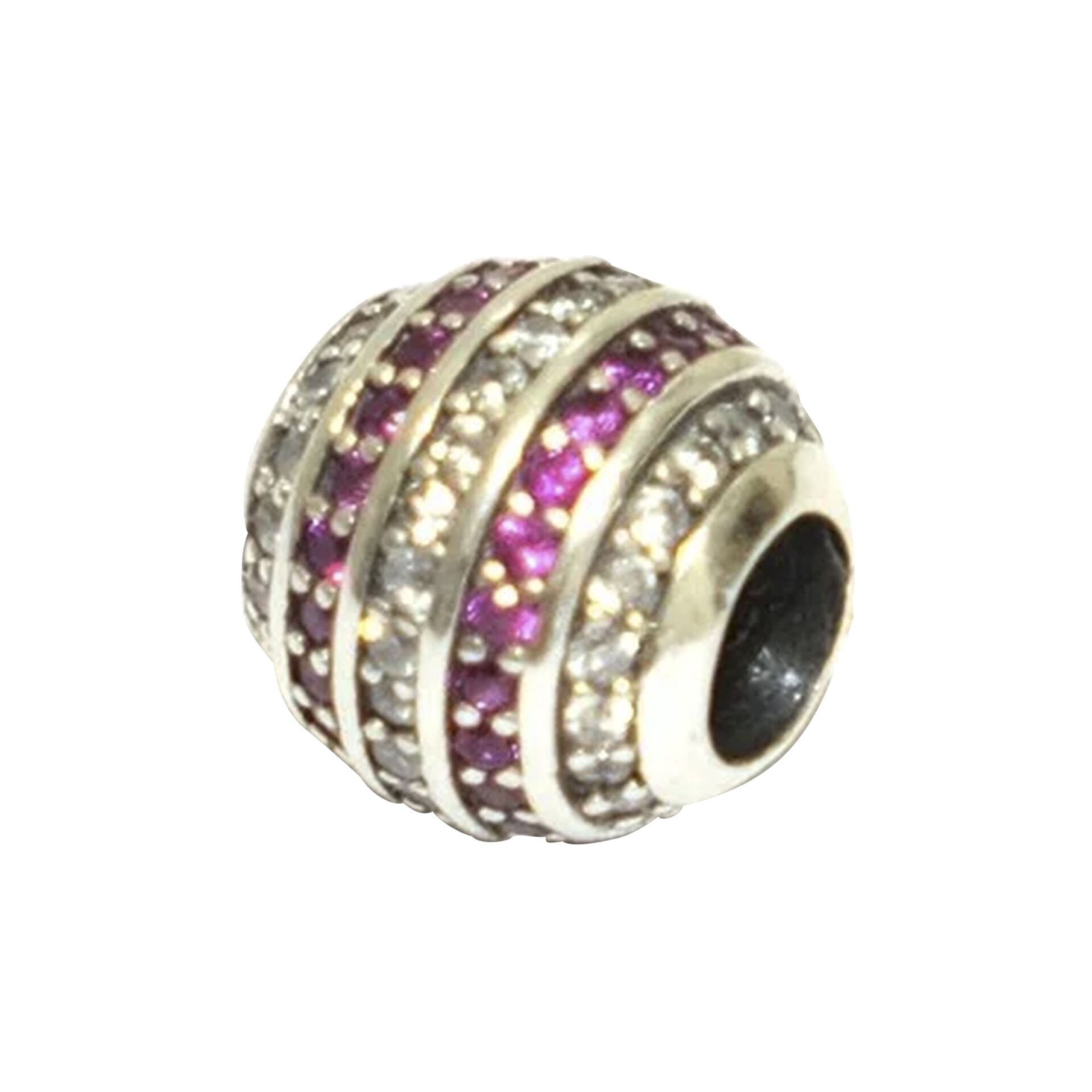 Nur Silver Mor Taşlı Gümüş Charm NUR-BL01775