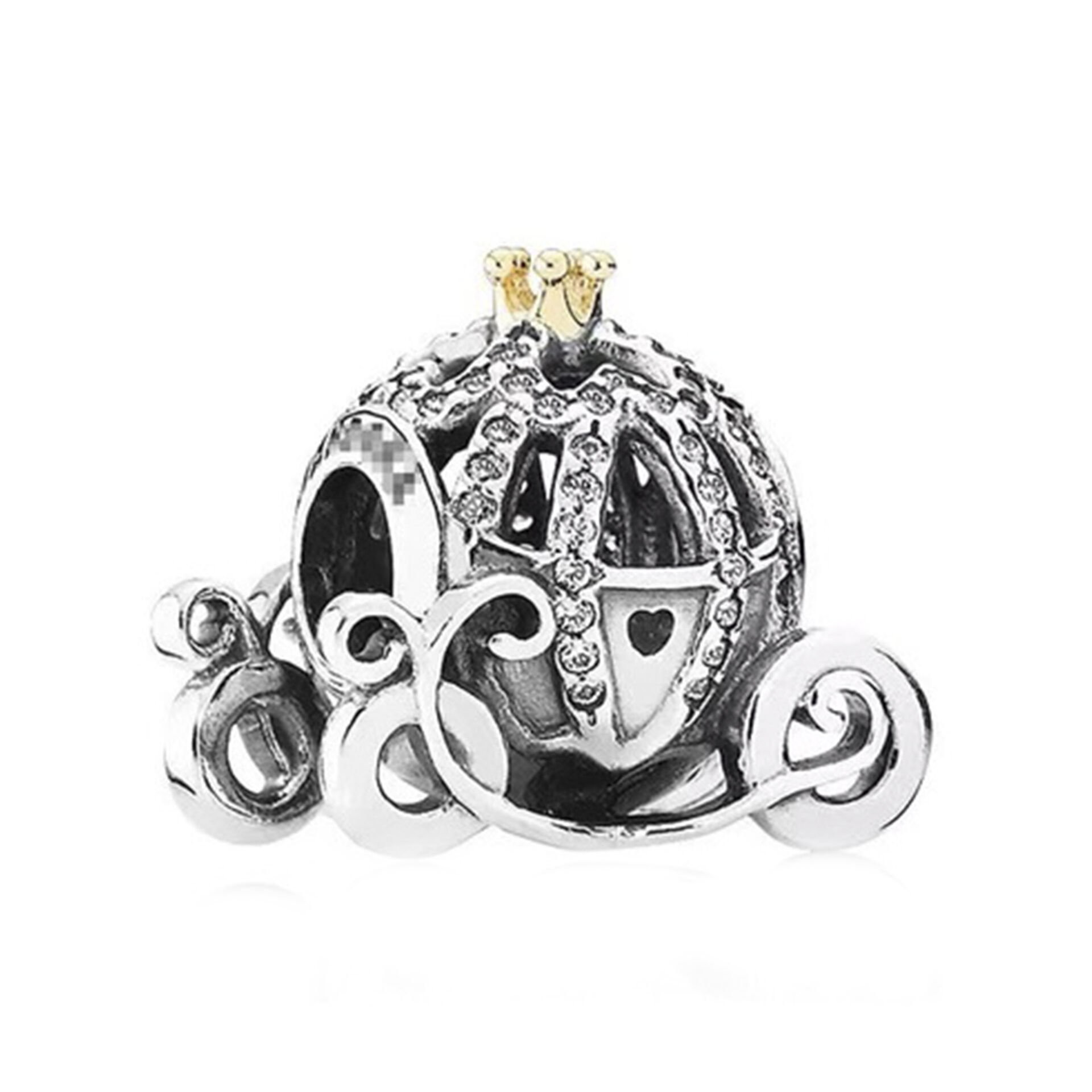 Nur Silver Sindirella Arabası Gümüş Charm NUR-BL01800