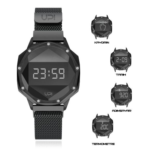 UPWATCH ICONIC BLACK SET WITH SWAN TOPAZ LOOP BAND + 1748