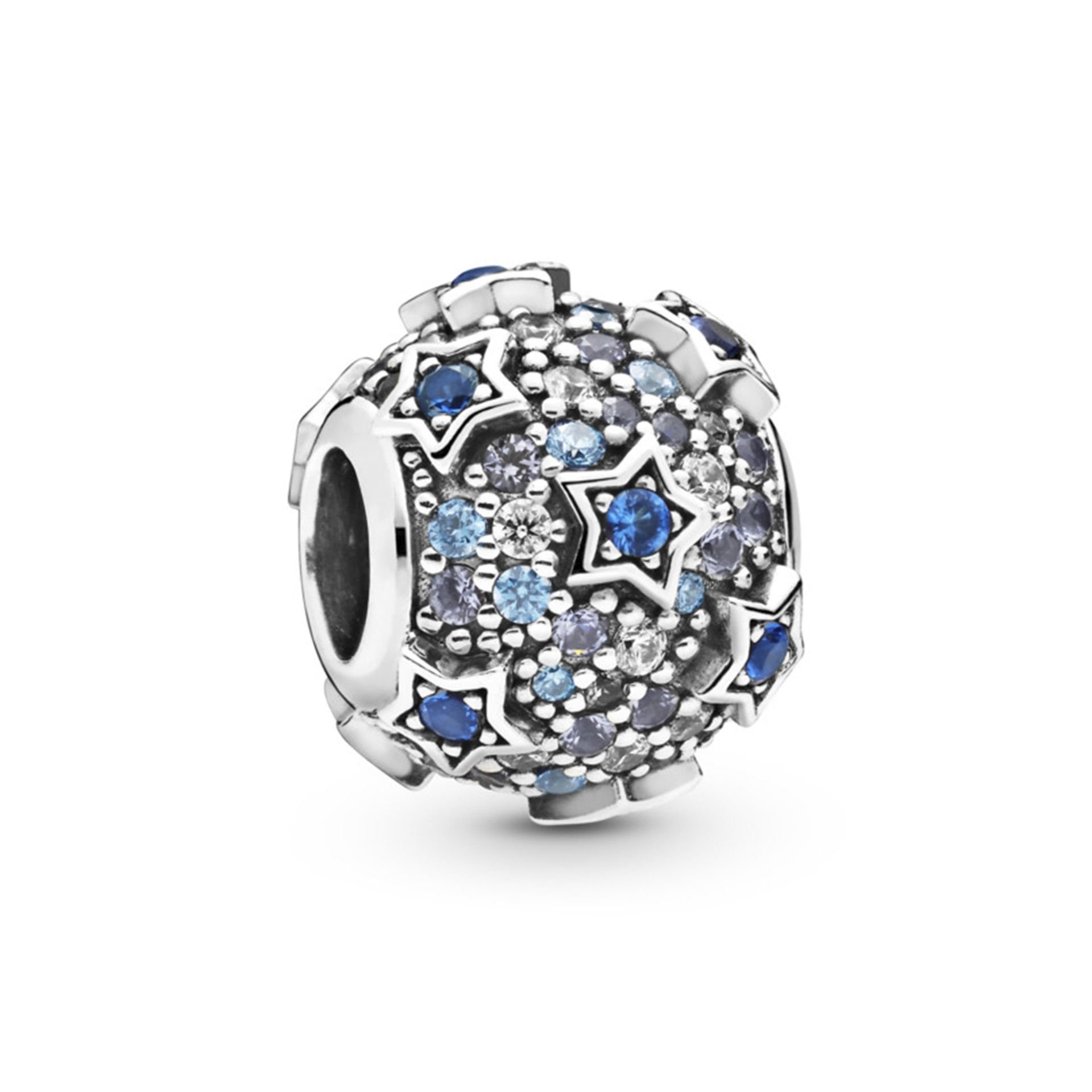 Nur Silver Mavi Yıldızlı Gümüş Charm NUR-BL12463