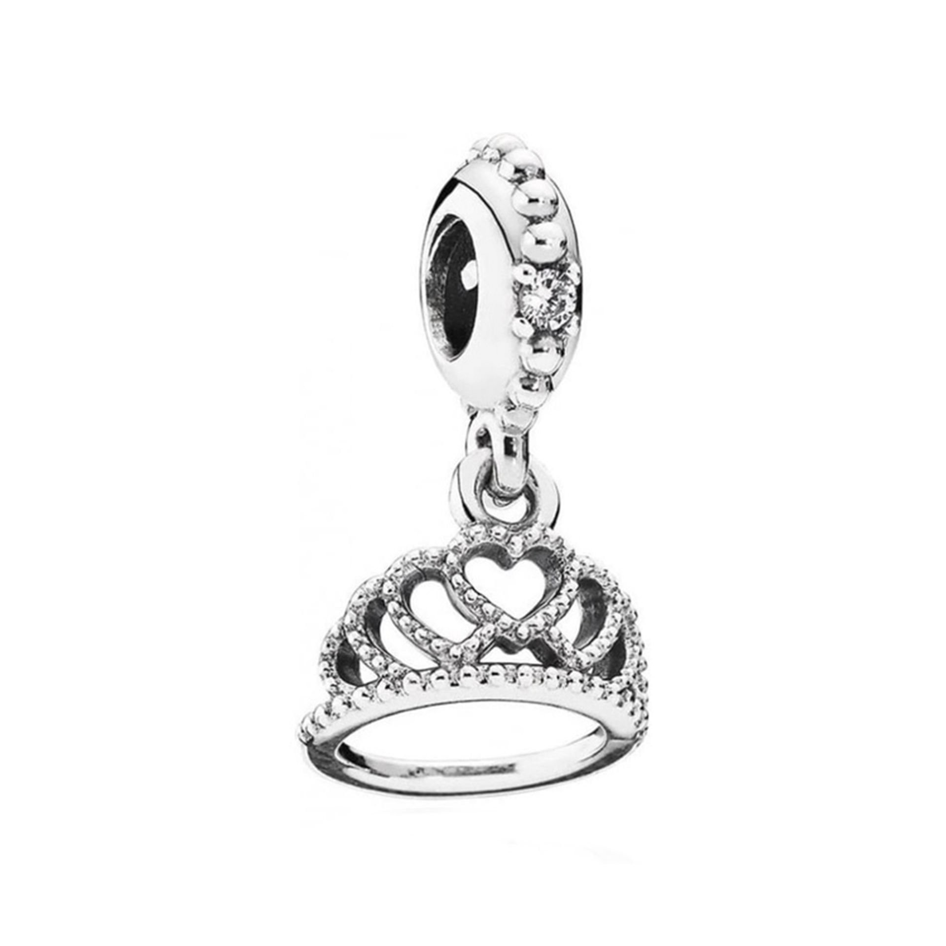 Nur Silver Sallantılı Taç Gümüş Charm NUR-BL03562