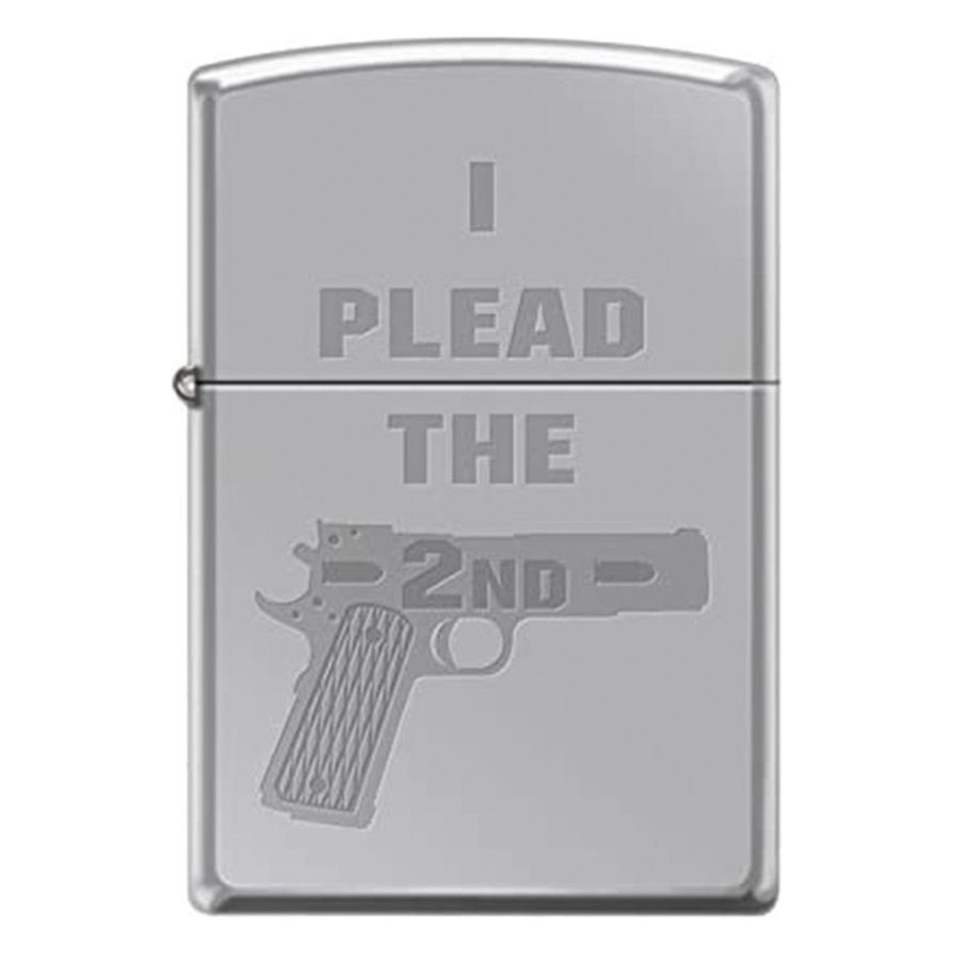 Zippo Plead The 2nd High Polish Chrome Çakmak 49007-00063-MODEL06