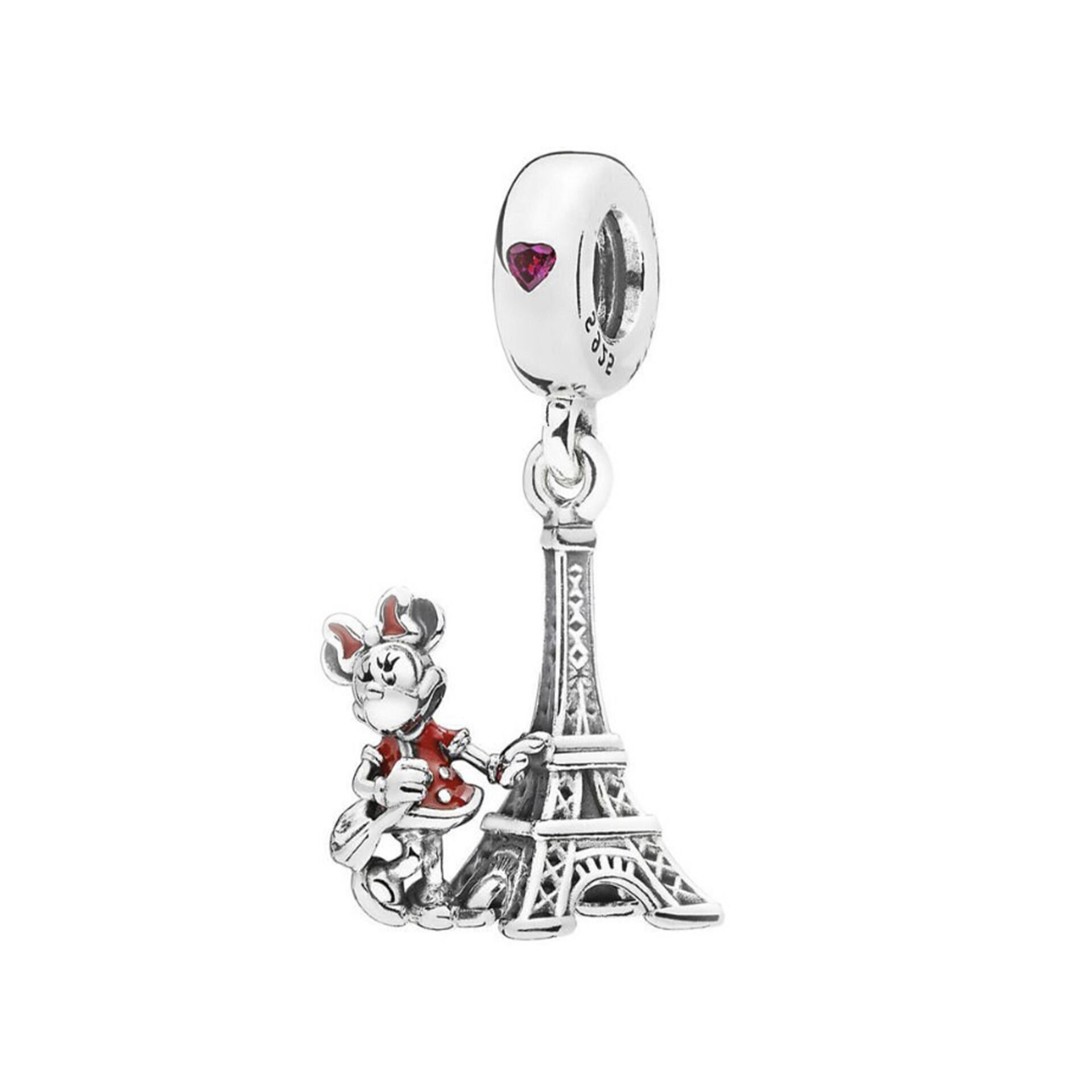 Nur Silver Minnie ve Eyfel Kulesi Gümüş Charm NUR-BL00955