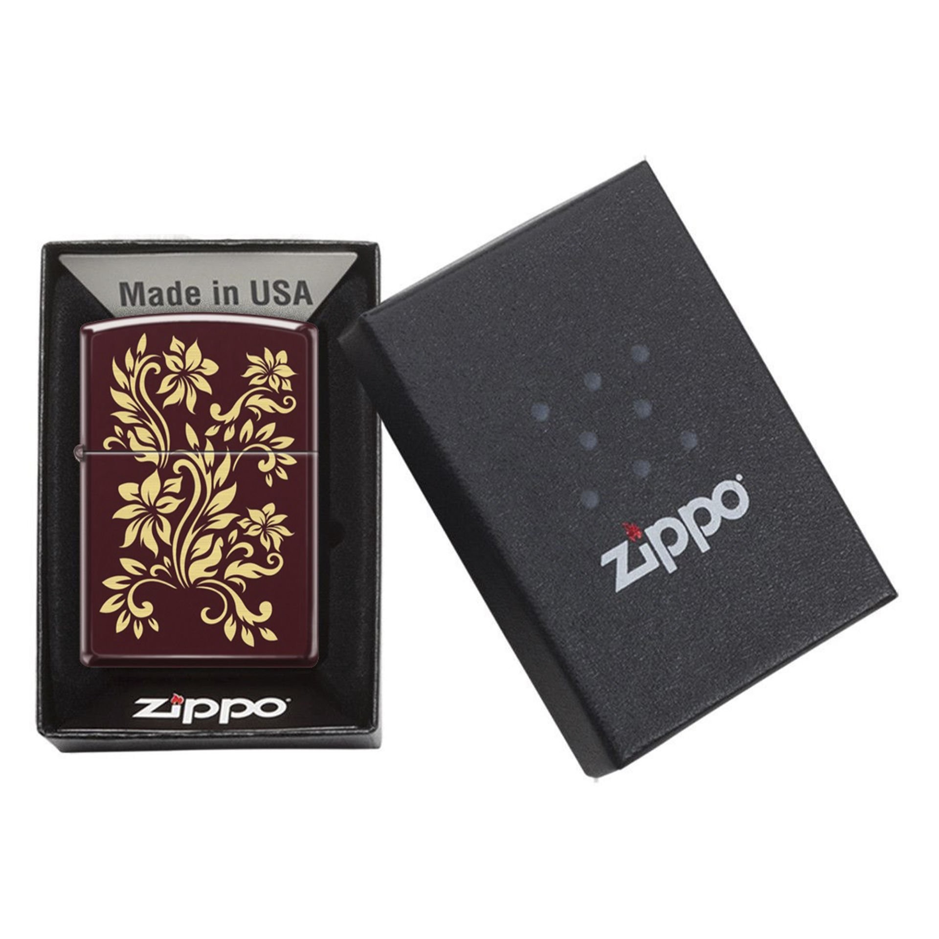 Zippo Floral Pattern Design Çakmak 46021-115802