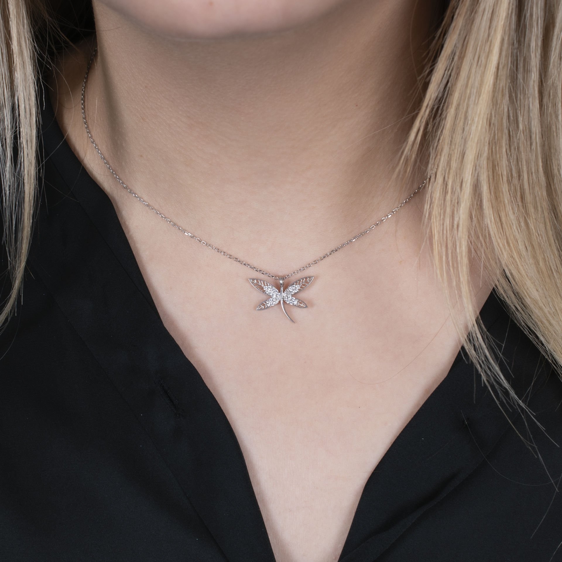 Nur Silver Yusufçuk Gümüş Kolye NUR-KY03174