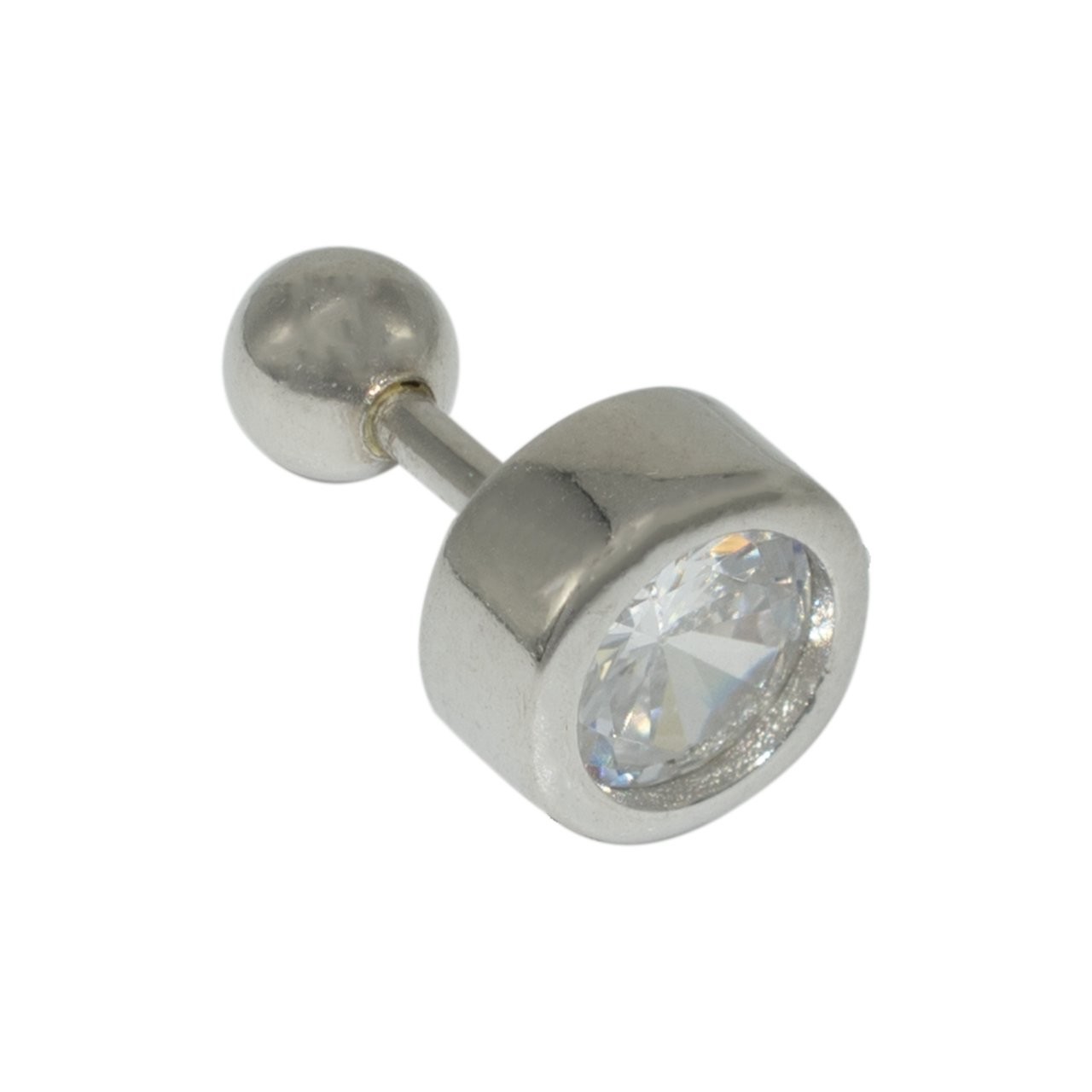 Nur Silver Tektaş Gümüş Tragus Küpe NUR-KP02021