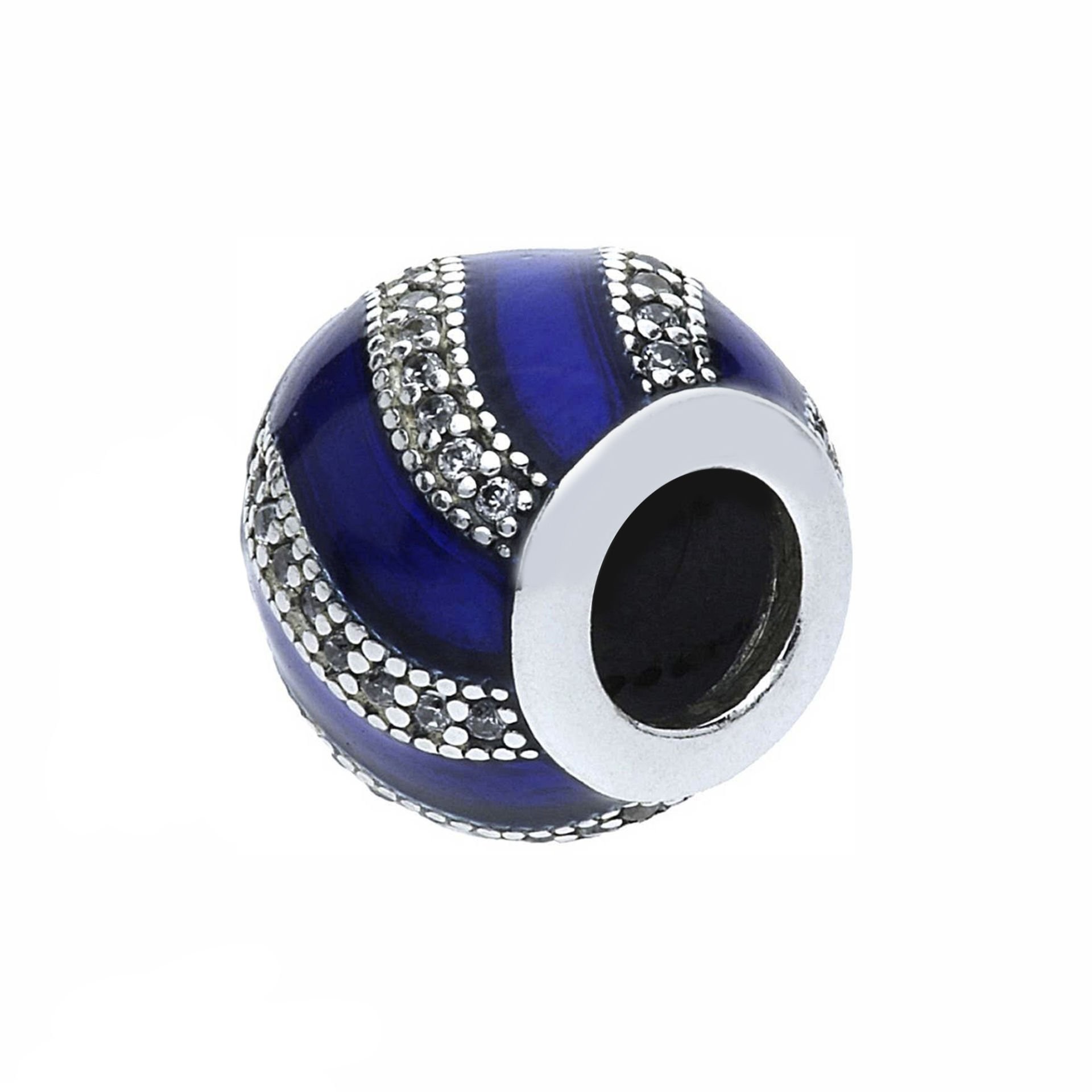 Nur Silver Mavi Sarmal Gümüş Charm NUR-BL00114