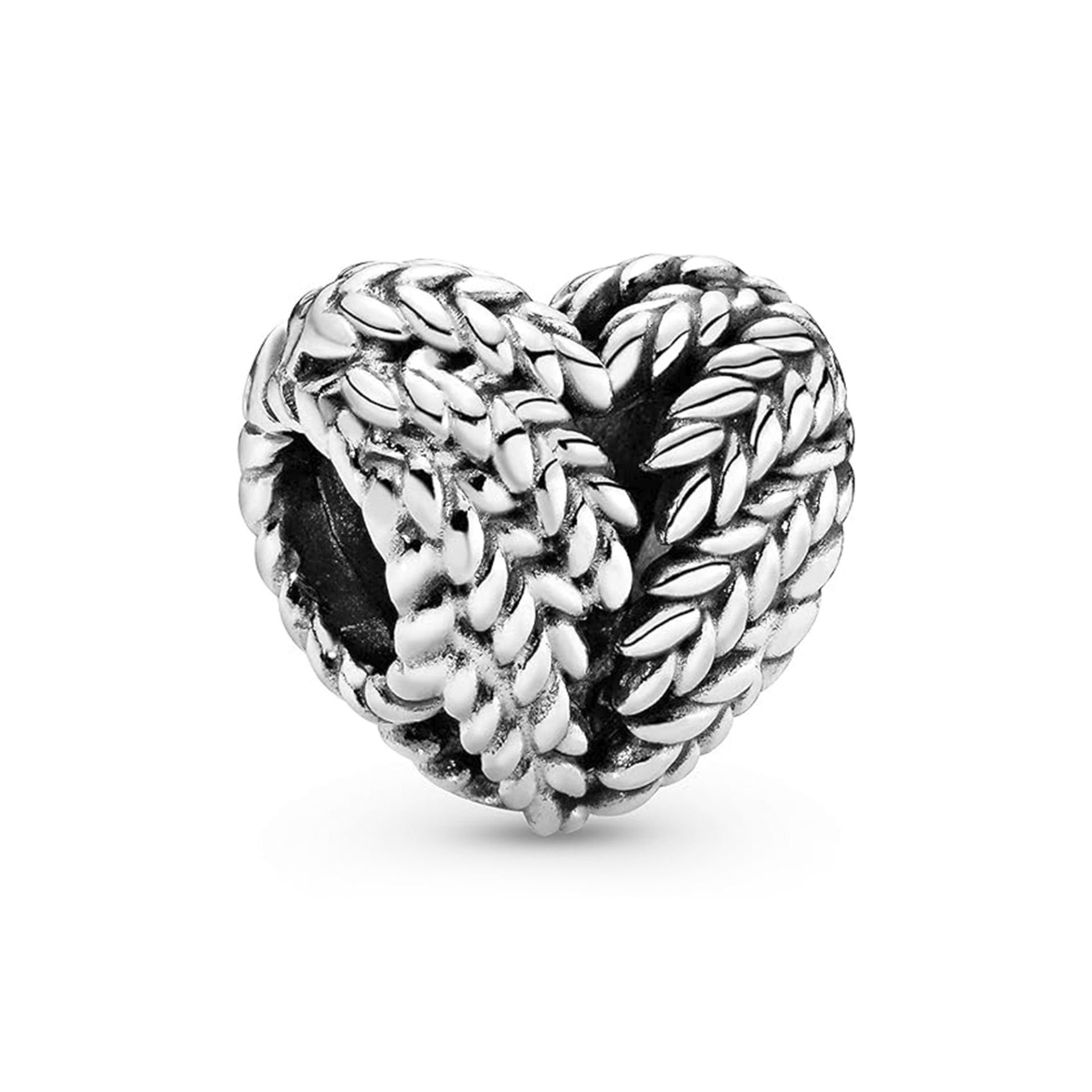 Nur Silver Buğday Kalp Gümüş Charm NUR-BL00177