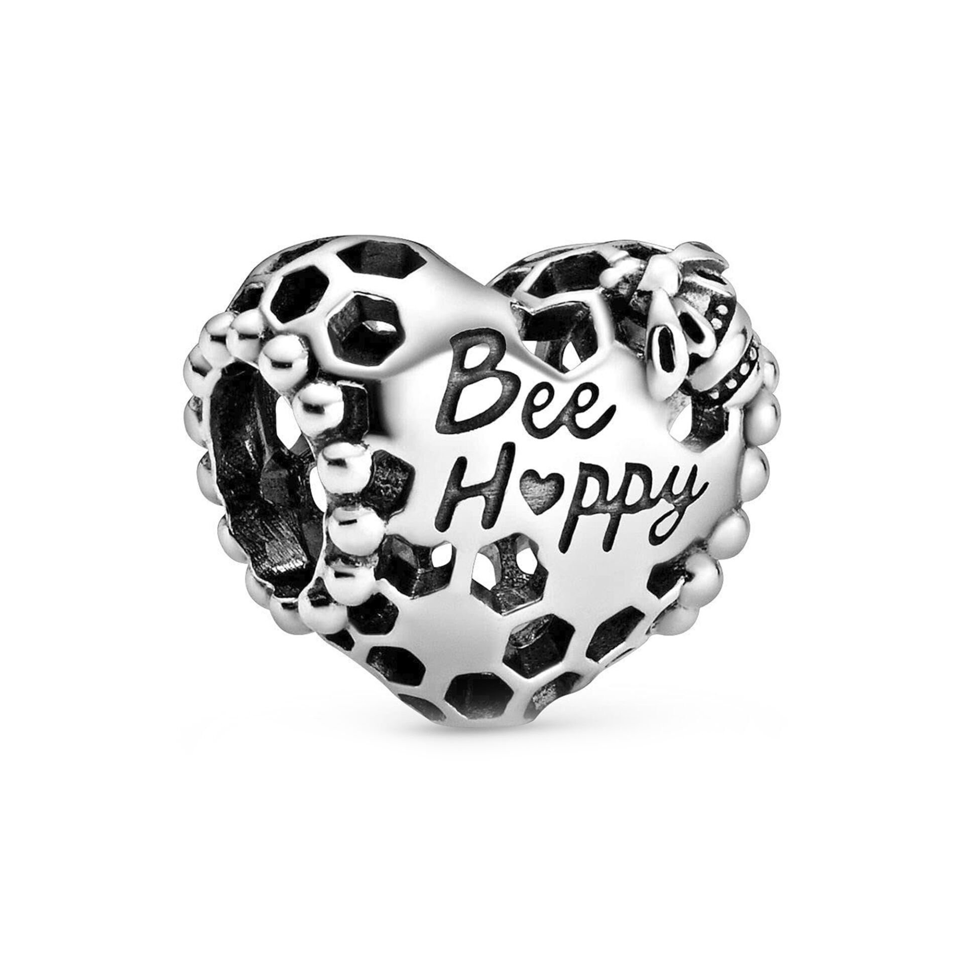 Nur Silver Bee Happy Gümüş Charm NUR-BL00189