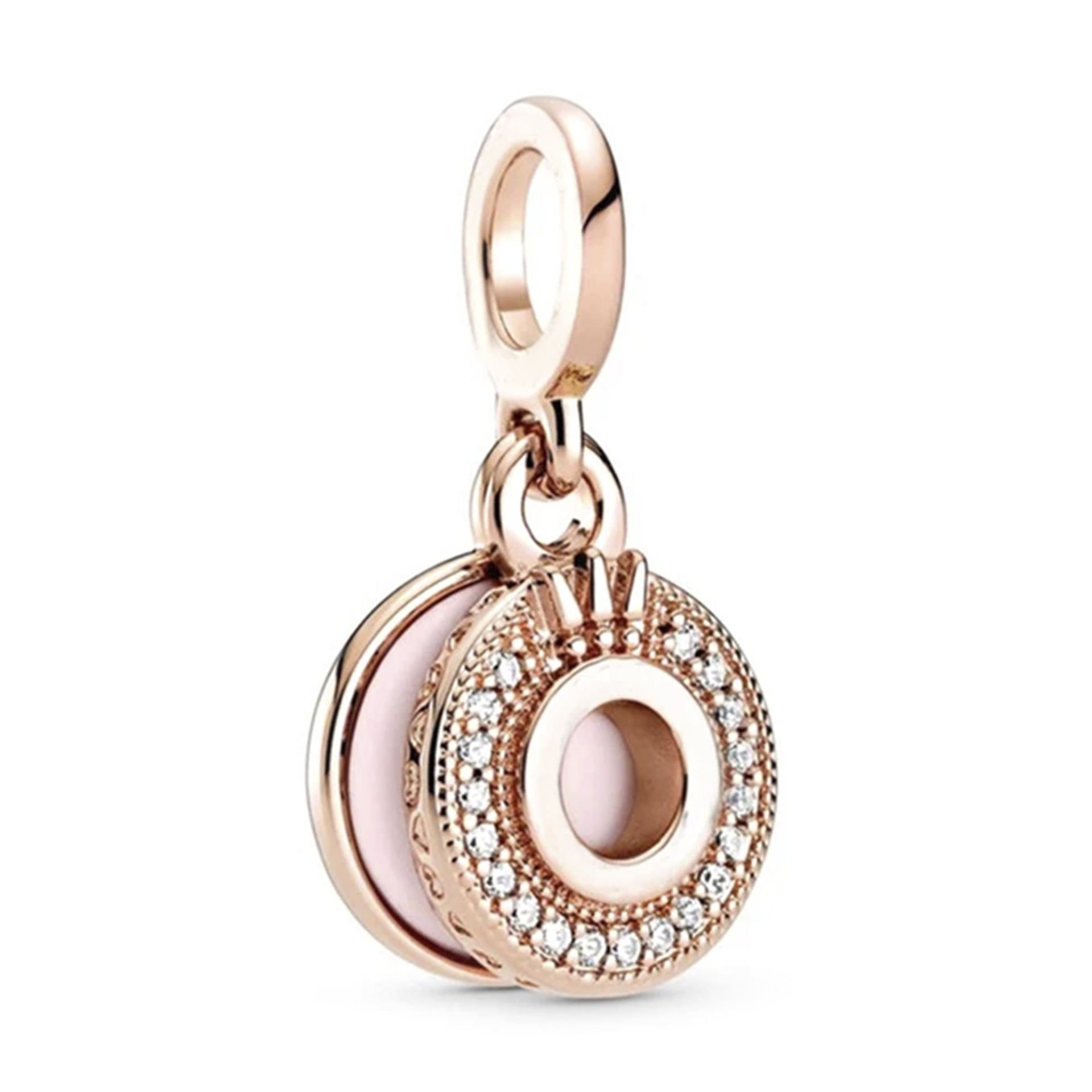 Nur Silver Pembe Sallantılı Aile Gümüş Charm NUR-BL12449