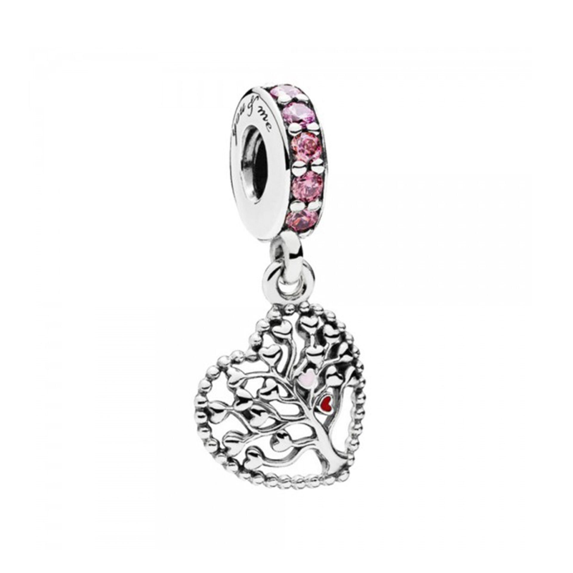 Nur Silver Sallantılı Kalp Gümüş Charm NUR-BL01041