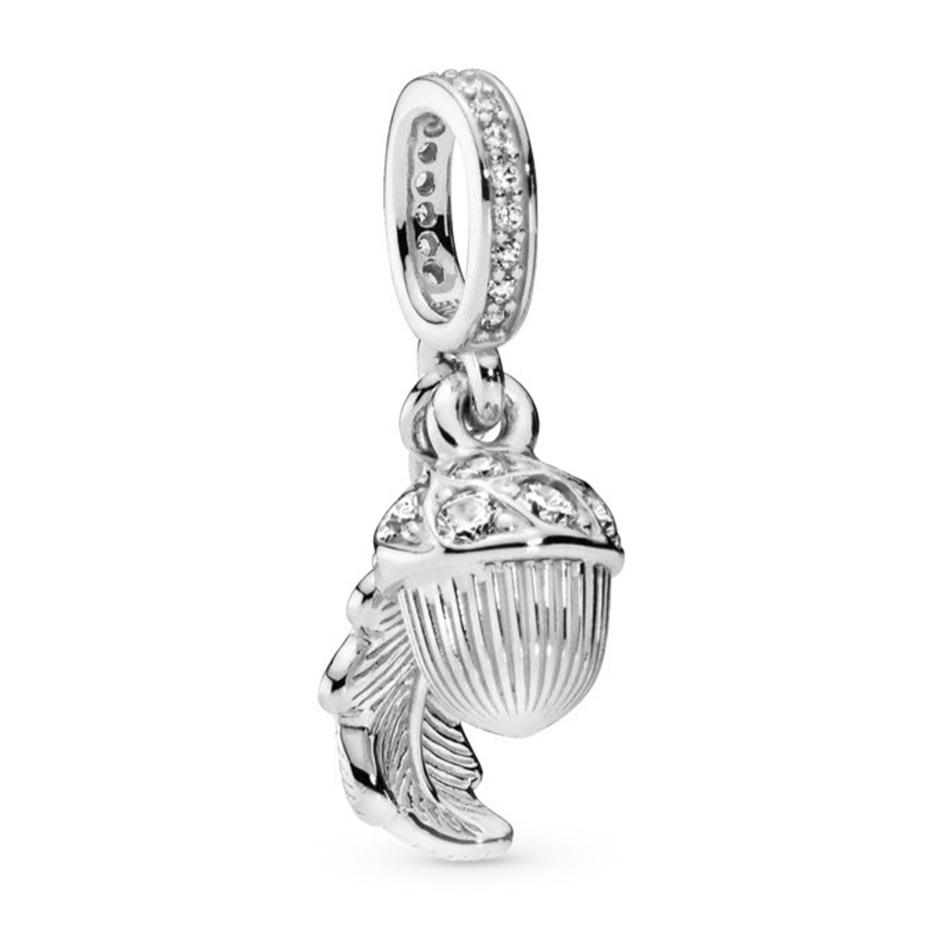 Nur Silver Meşe Palamudu Ve Yaprak Sallantılı Gümüş Charm NUR-BL00274