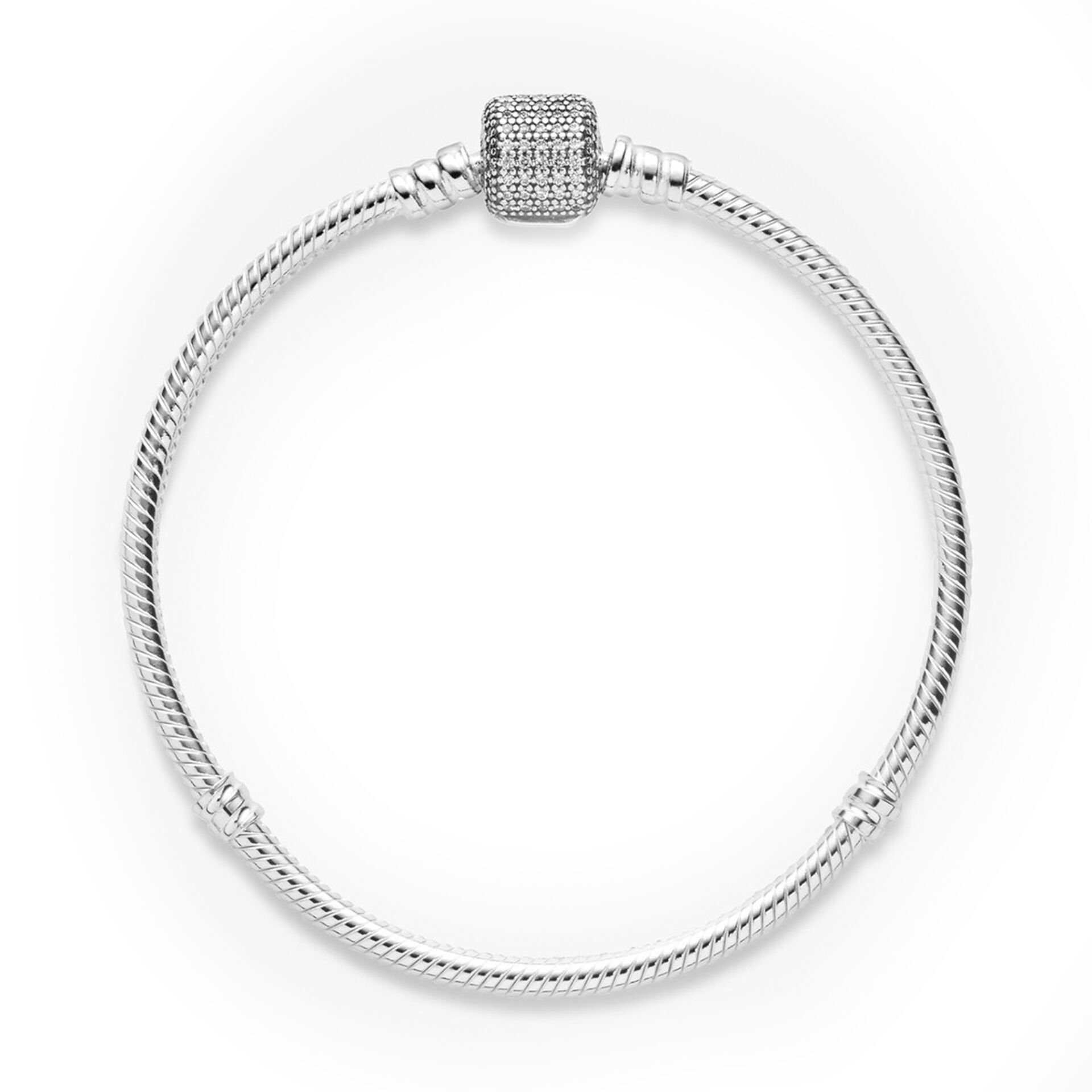 Nur Silver Moments Pavé Klipsli Gümüş Bileklik NUR-BL01407