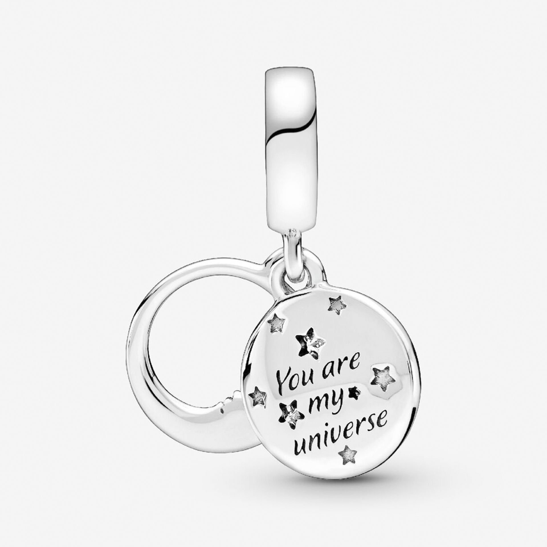 Nur Silver Uyuyan Ay ve Yıldızlar Gümüş Sallantılı Charm NUR-CH00026