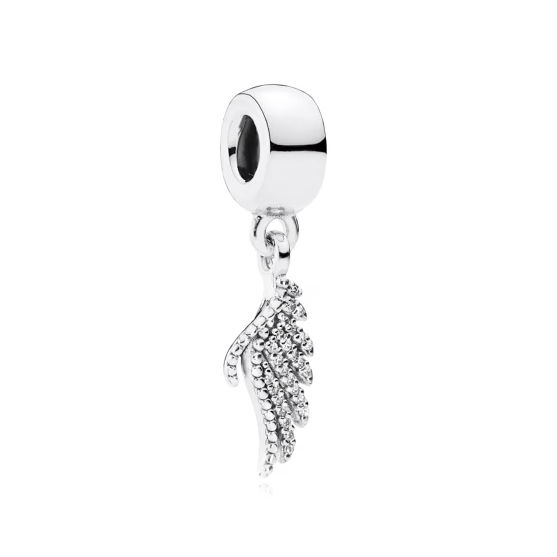 Nur Silver Işıltılı Kanat Gümüş Charm NUR-BL12440