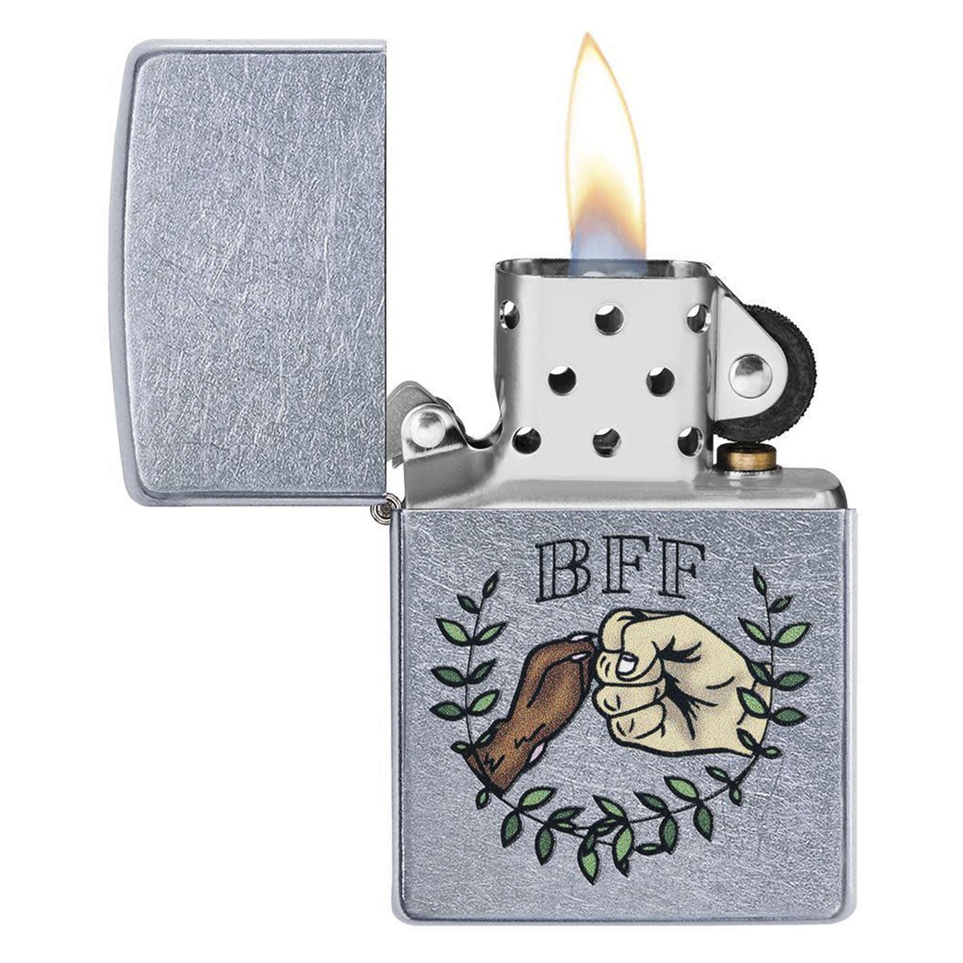 Zippo Paw Bump Design Street Chrome Pocket Çakmak 49007-00063-MODEL20