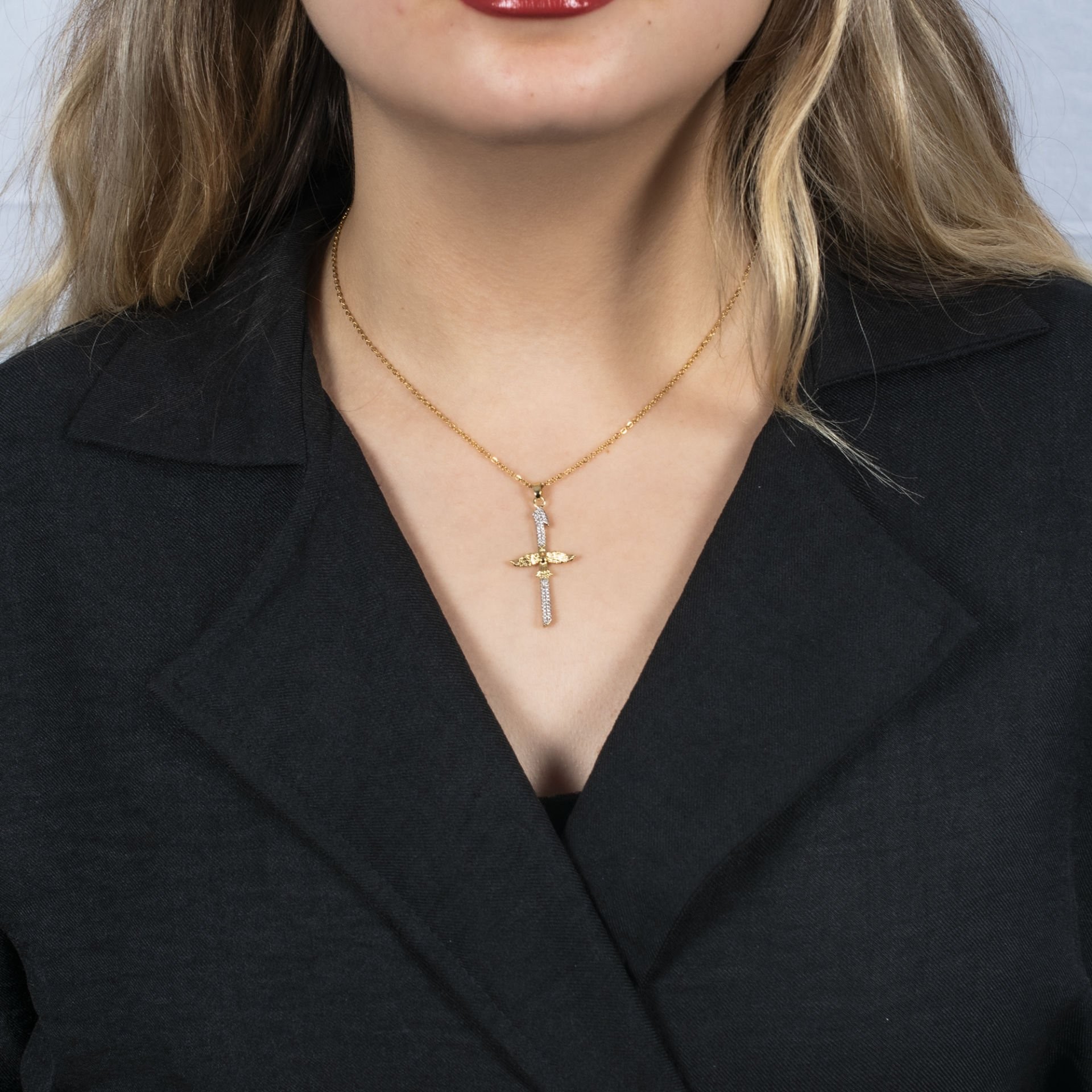 Nur Silver Anka Kuşu Çelik Kolye NUR-KY03207