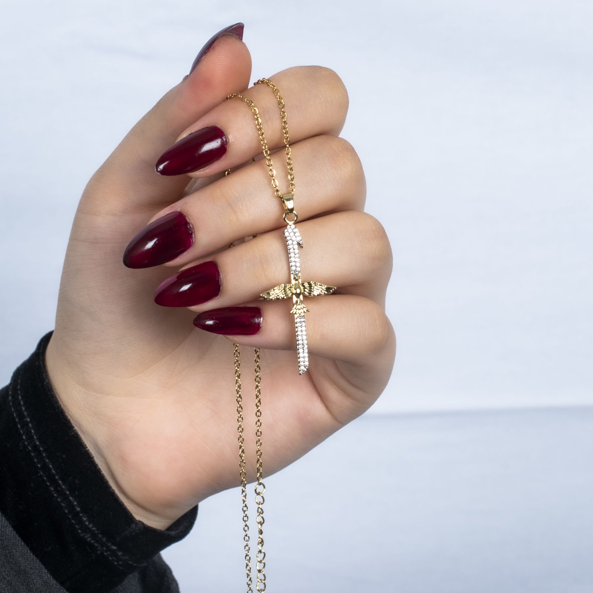 Nur Silver Anka Kuşu Çelik Kolye NUR-KY03207