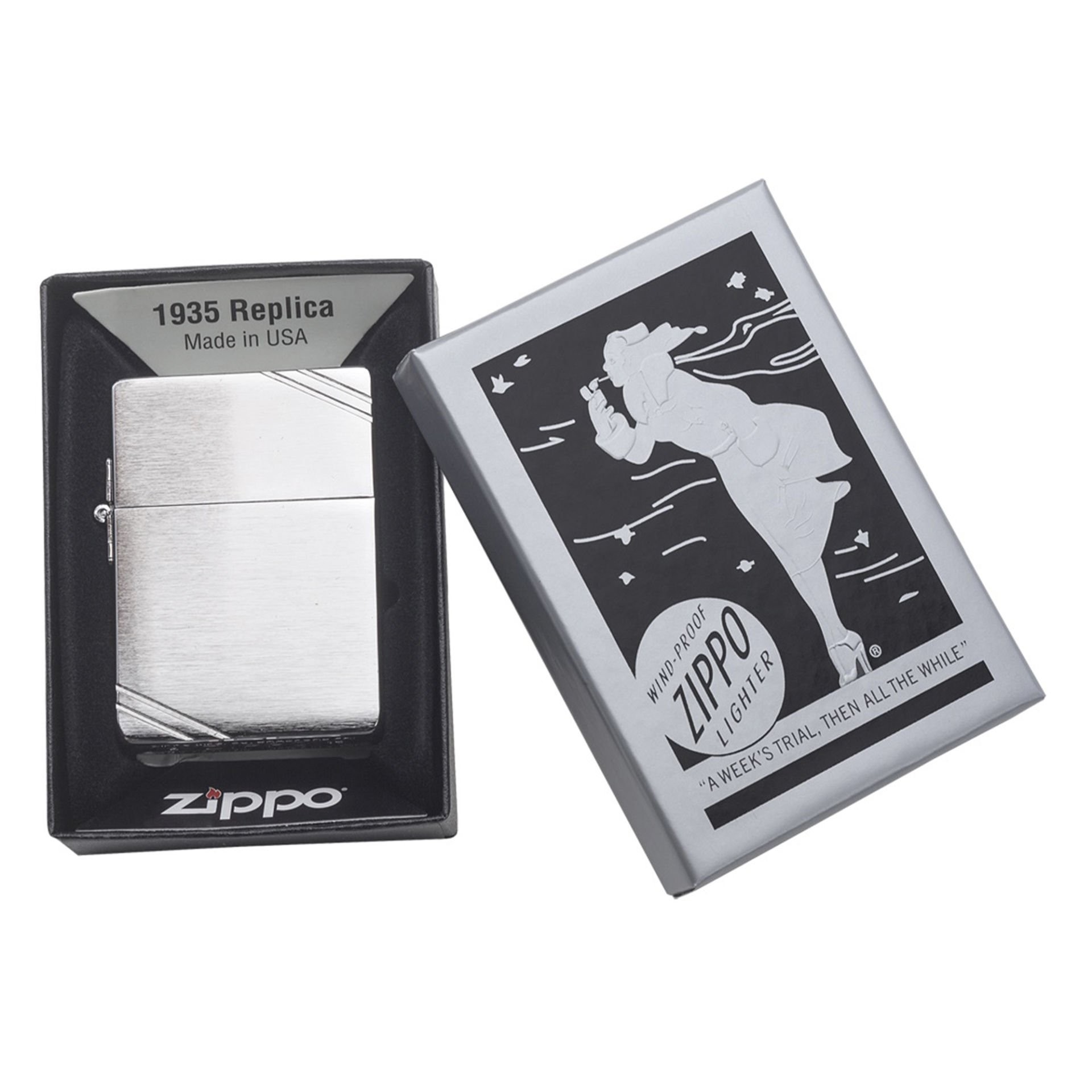 Zippo 1935 Replica W/Slashes Çakmak 1935-000014