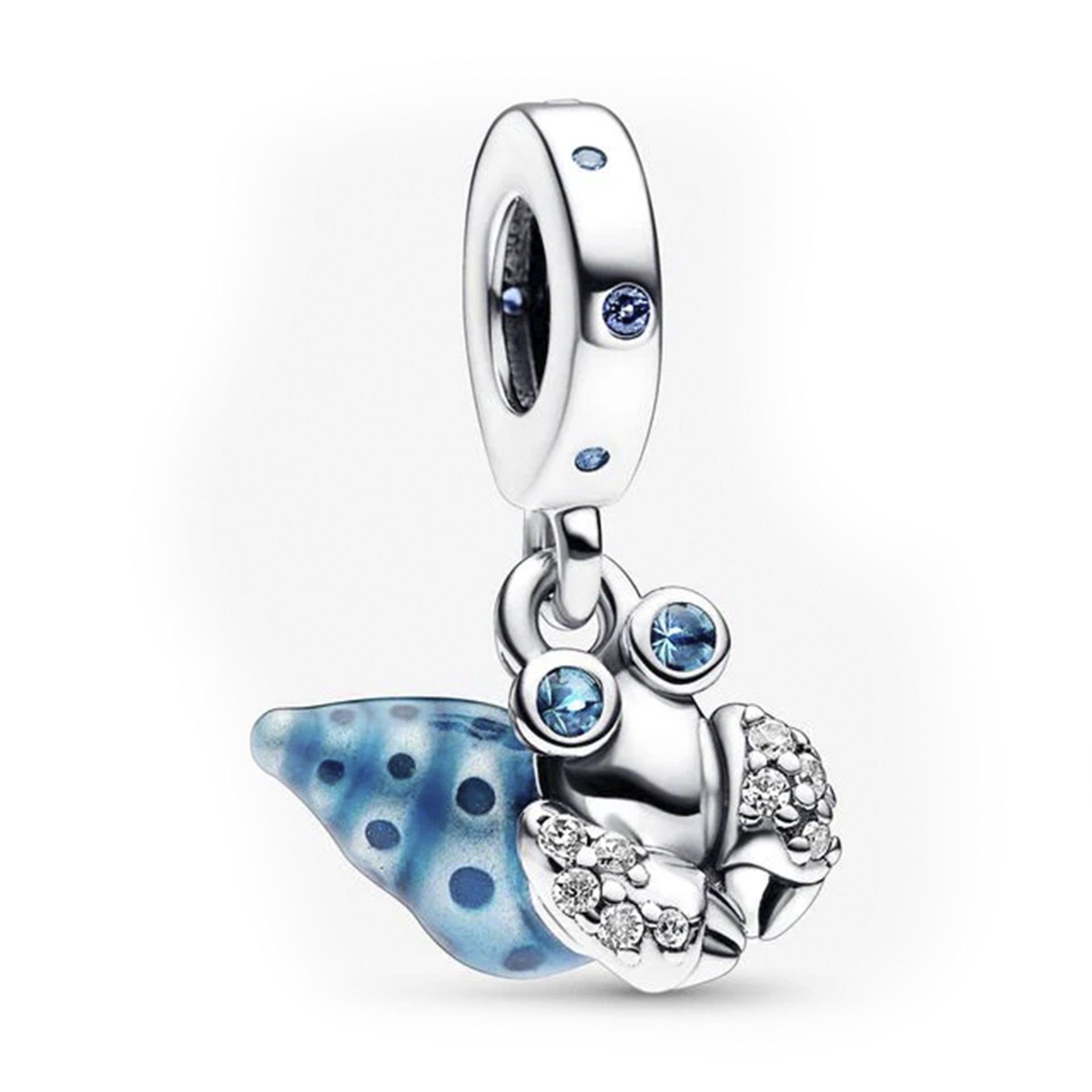 Nur Silver Karanlıkta Parlayan Yengeç Sallantılı Gümüş Charm NUR-BL00202