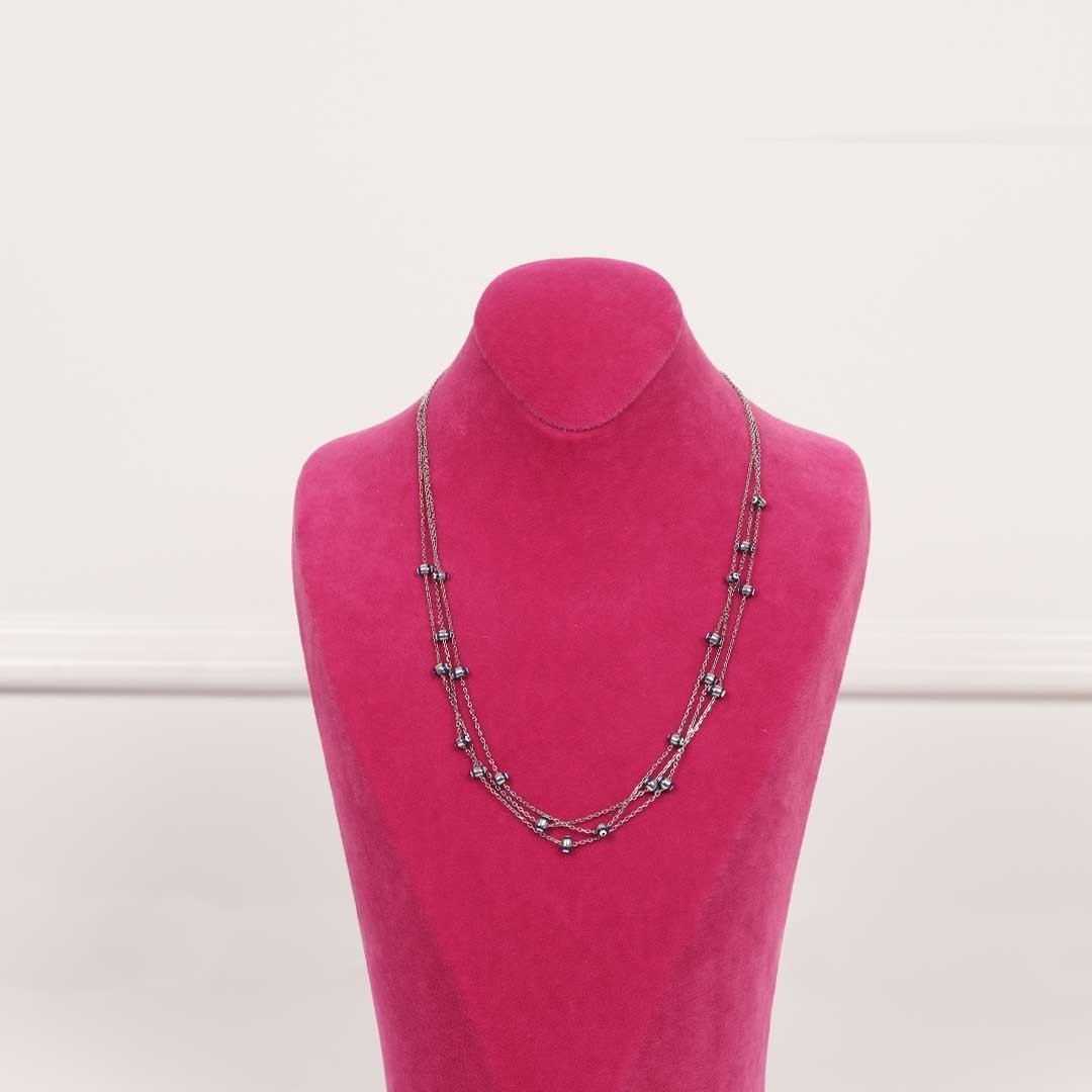 Nur Silver Üçlü Nazar Boncuklu Gümüş Kolye NUR-KL00132