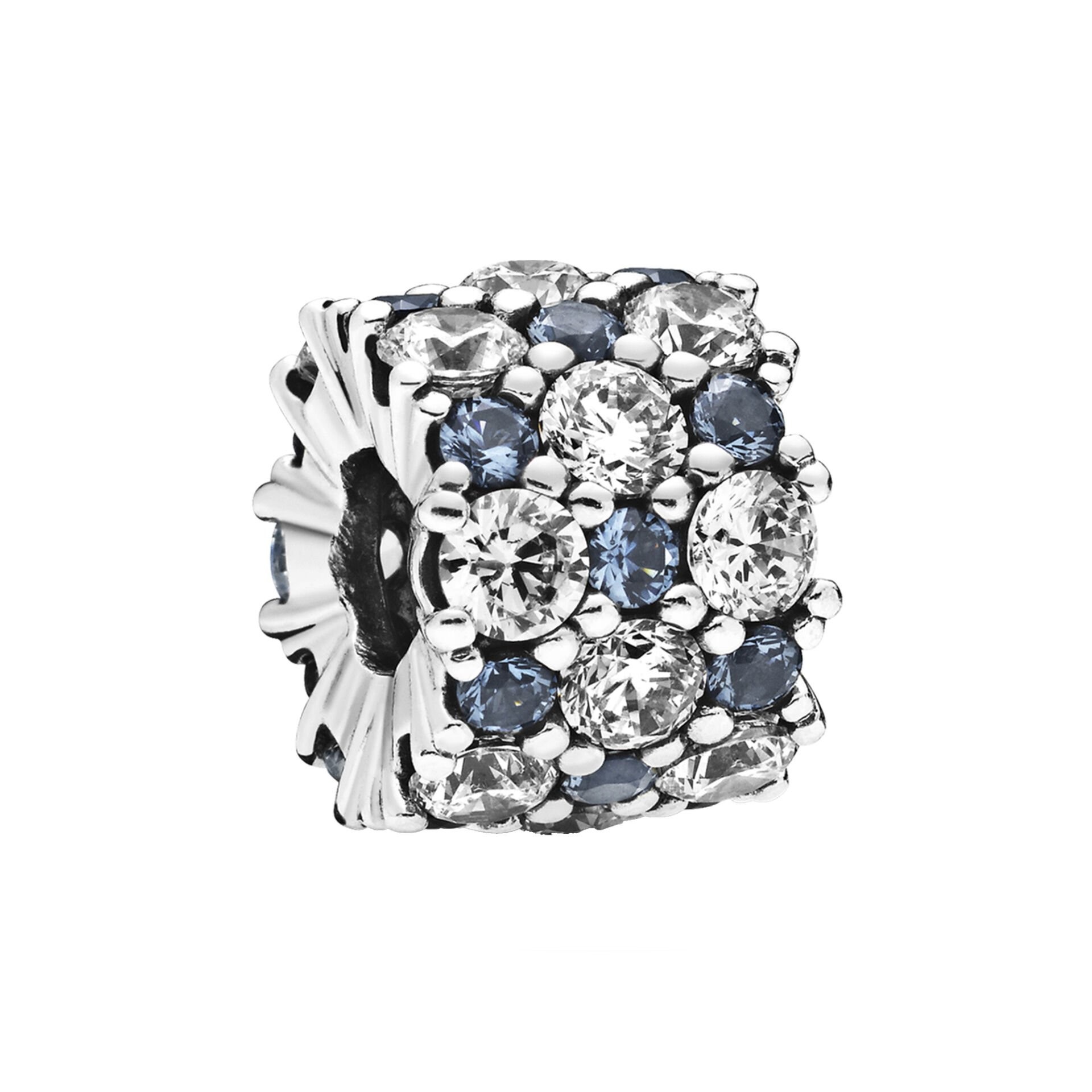 Nur Silver Işıltılı Mavi Taşlı Gümüş Charm NUR-BL12479