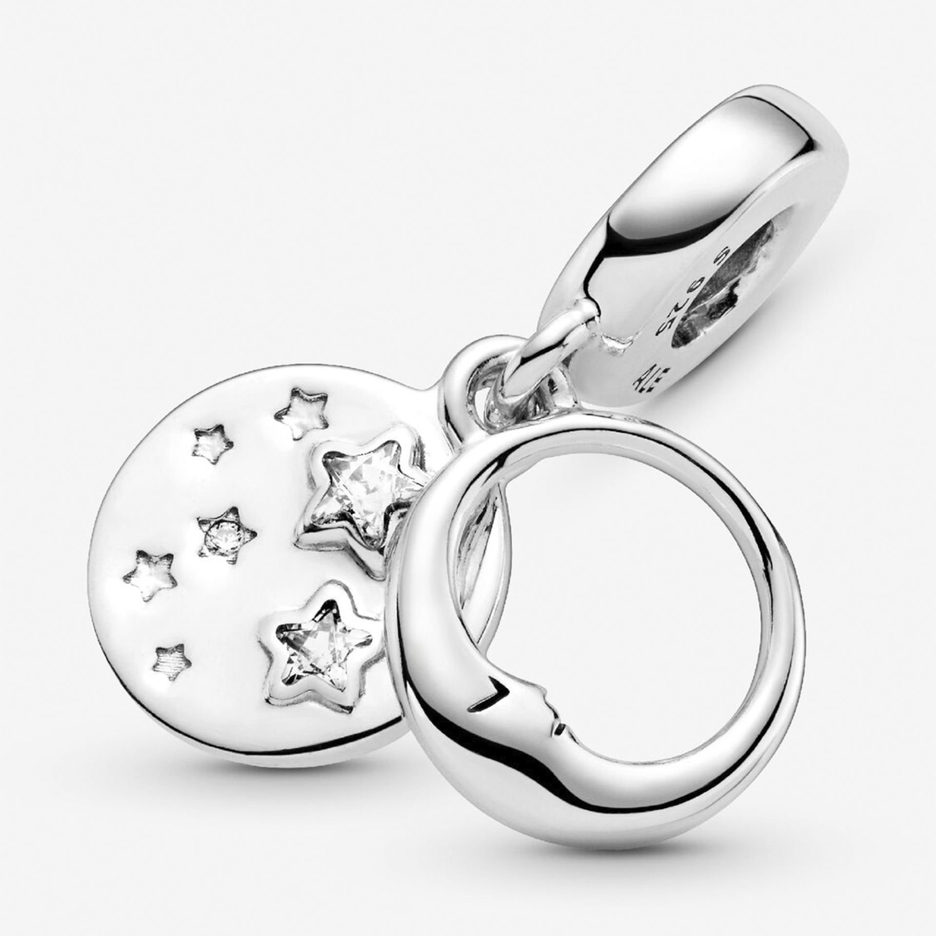 Nur Silver Uyuyan Ay ve Yıldızlar Gümüş Sallantılı Charm NUR-CH00026