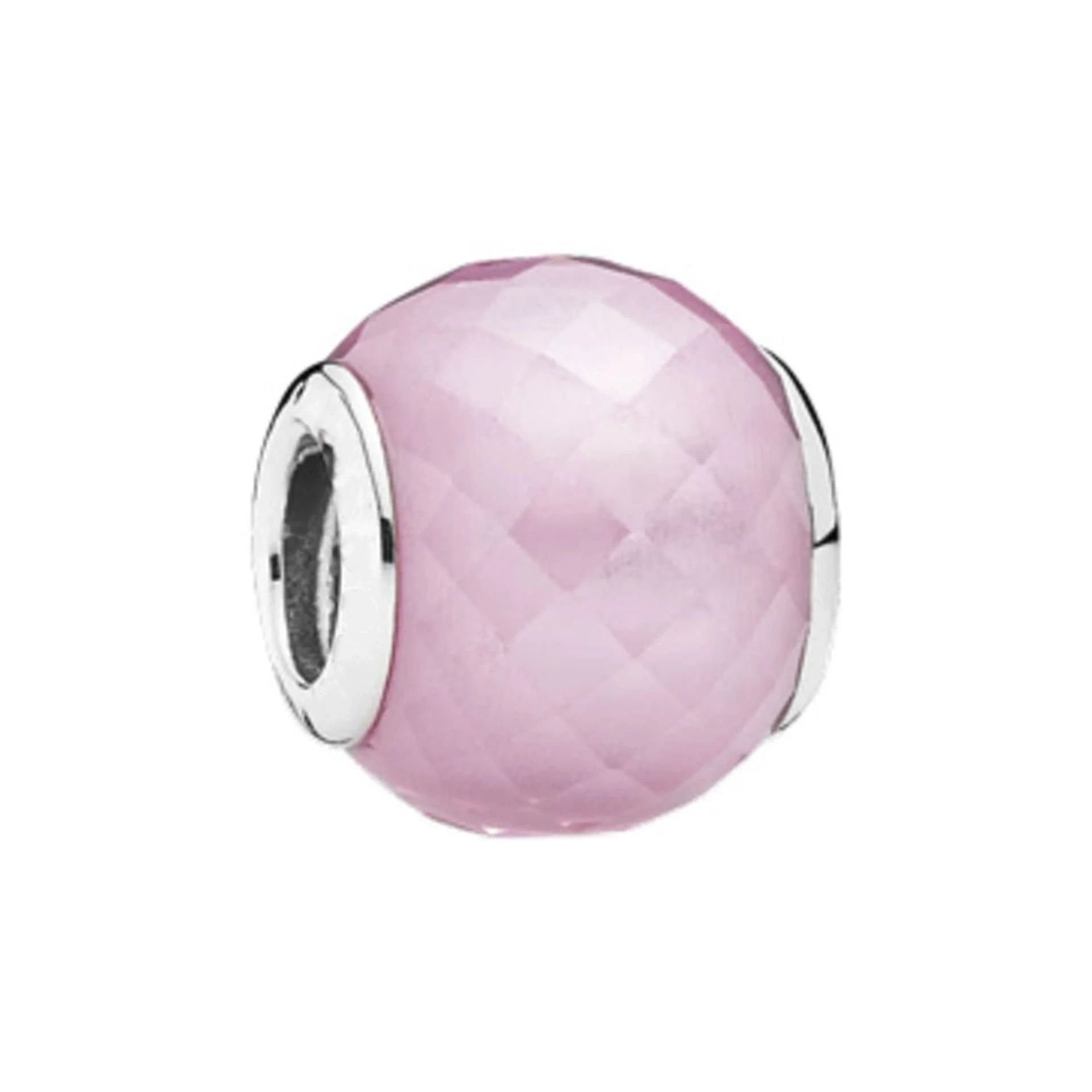 Nur Silver Pembe Murano Gümüş Charm NUR-BL00715