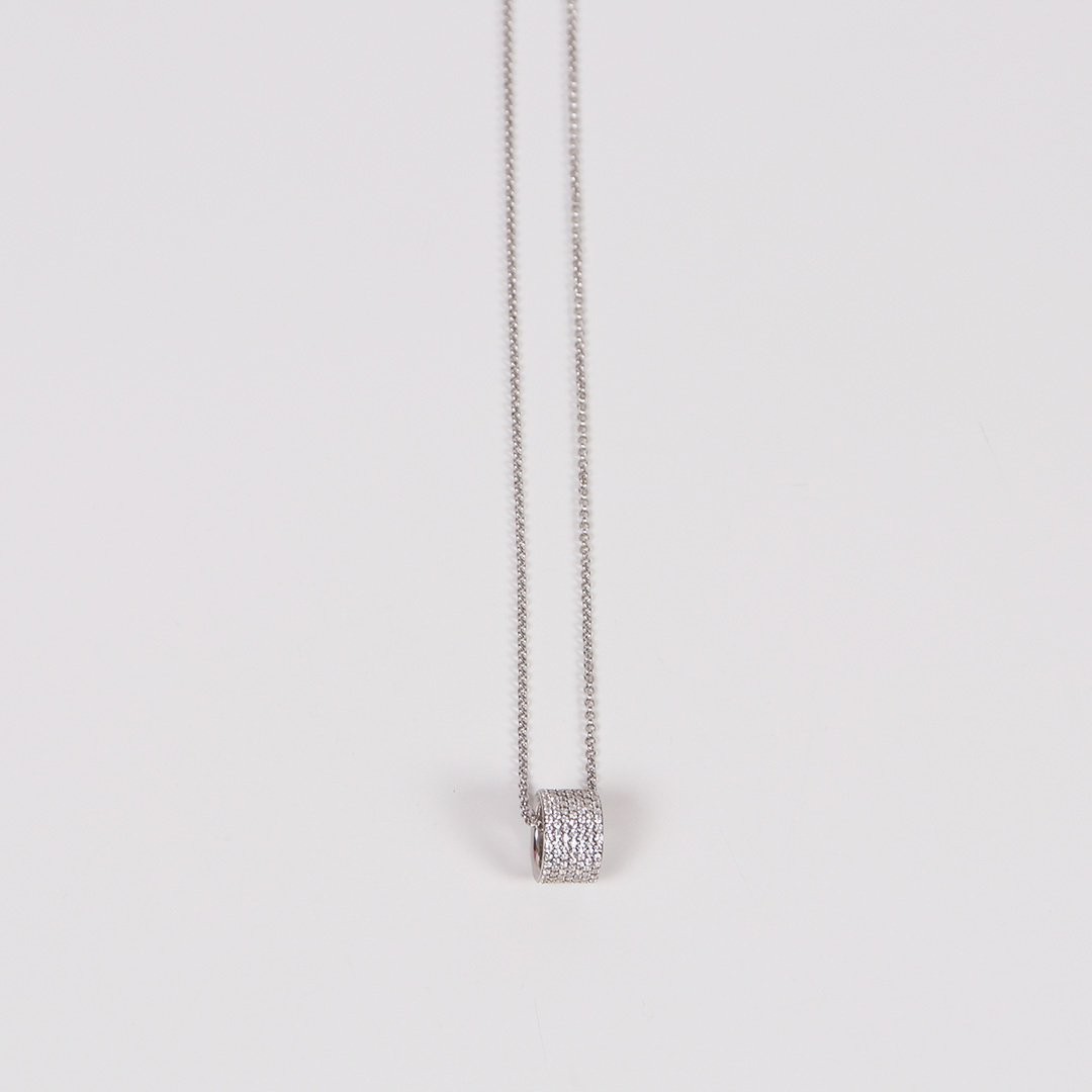Nur Silver Halka Gümüş Kolye NUR-KL00626