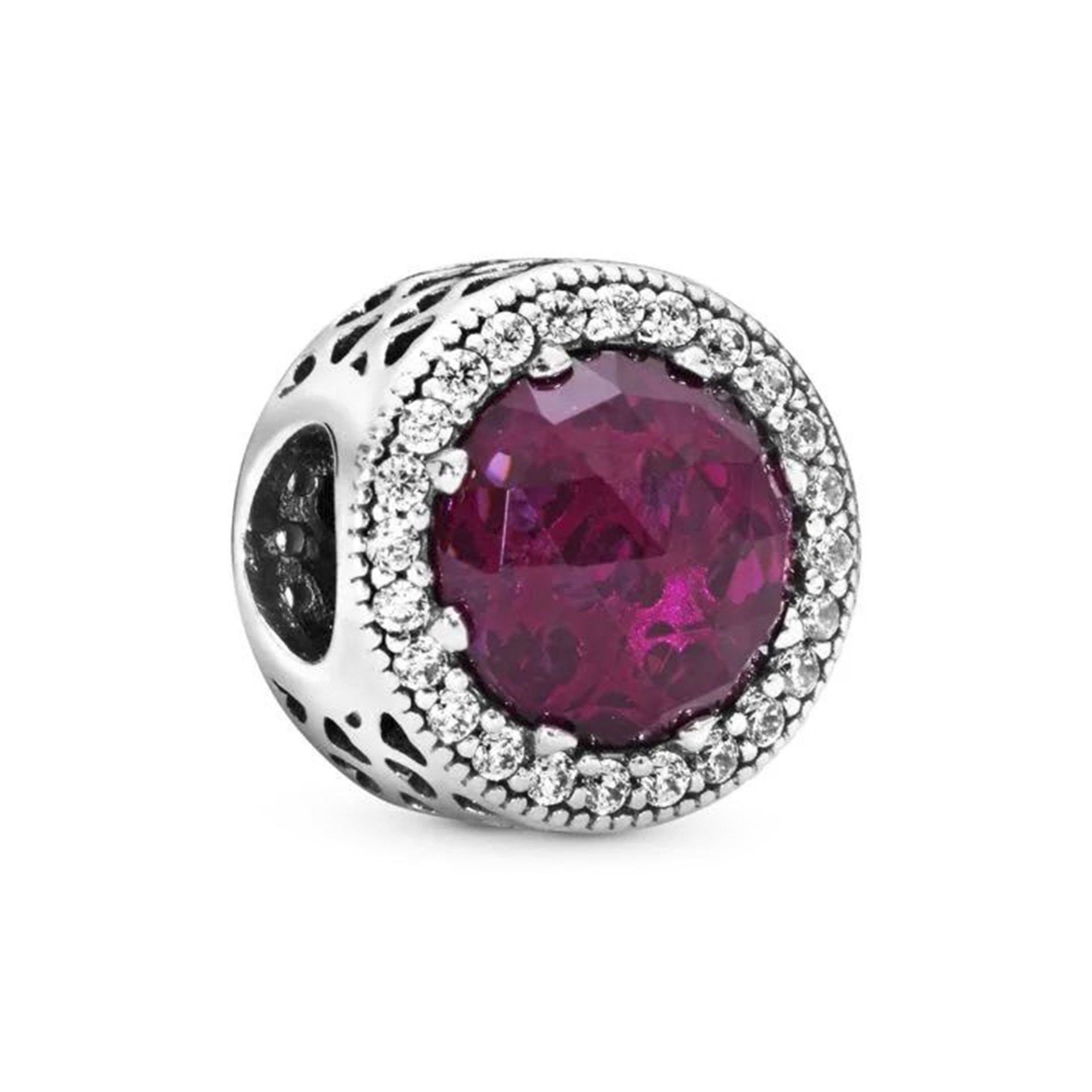 Nur Silver Cerise Radiant Hearts Gümüş Charm NUR-BL00052
