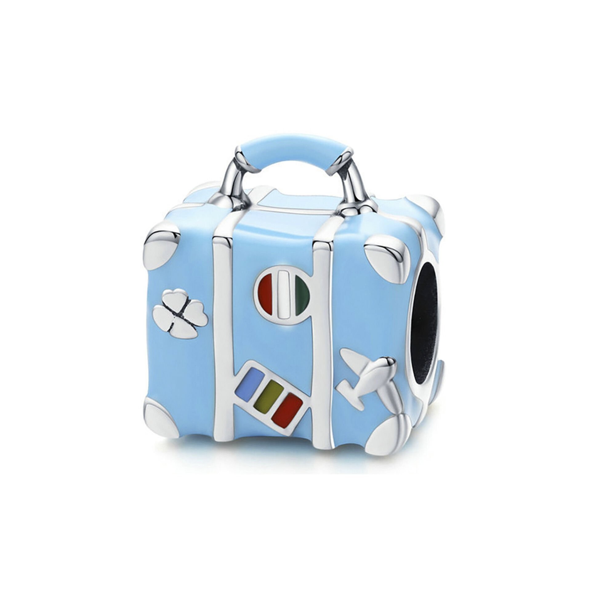 Nur Silver Valiz Gümüş Charm NUR-BL01065