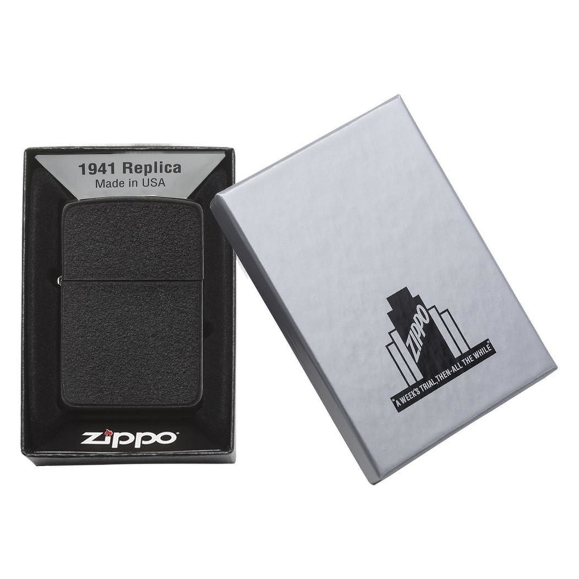 Zippo 1941 BLACK CRACKLE Çakmak 28582-000004