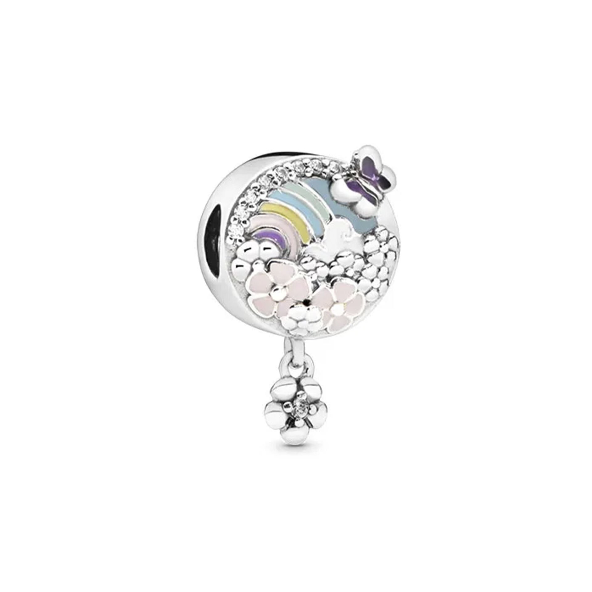 Nur Silver Çiçek Buketi Gümüş Charm NUR-BL12433