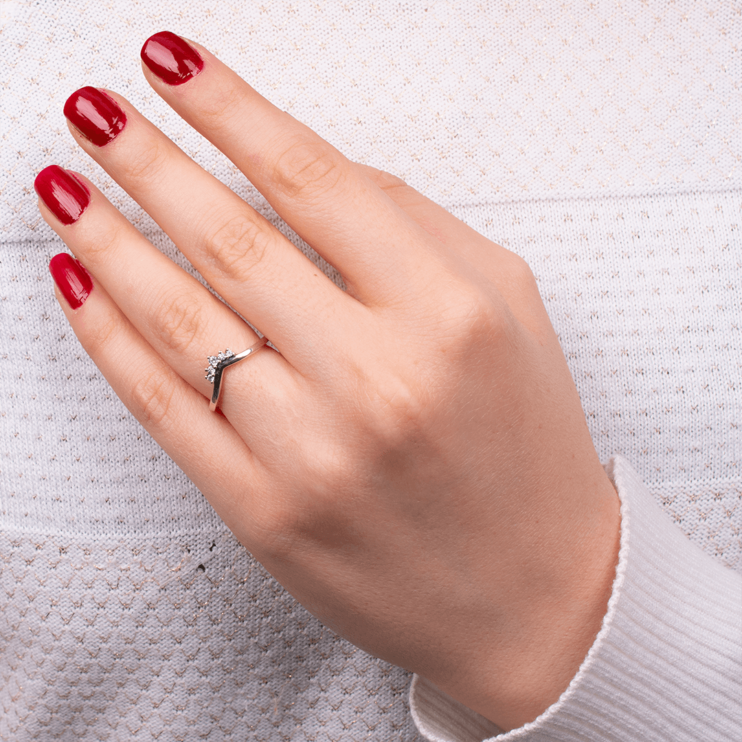 Nur Silver Taç Gümüş Yüzük NUR-YZ00126