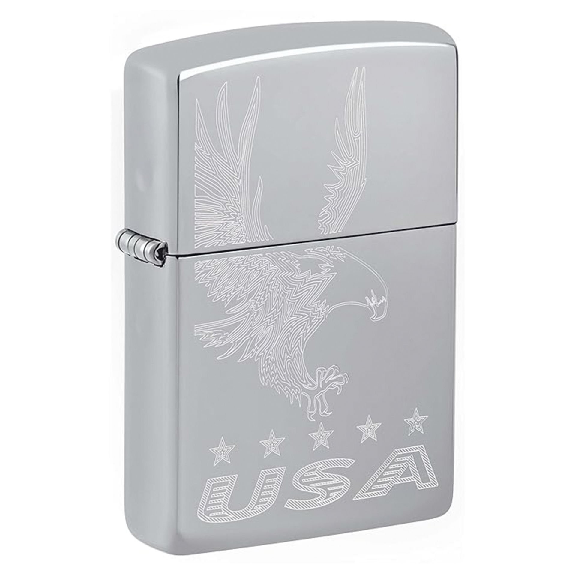 Zippo Engraved Eagle and USA Çakmak 49007-00062-MODEL19