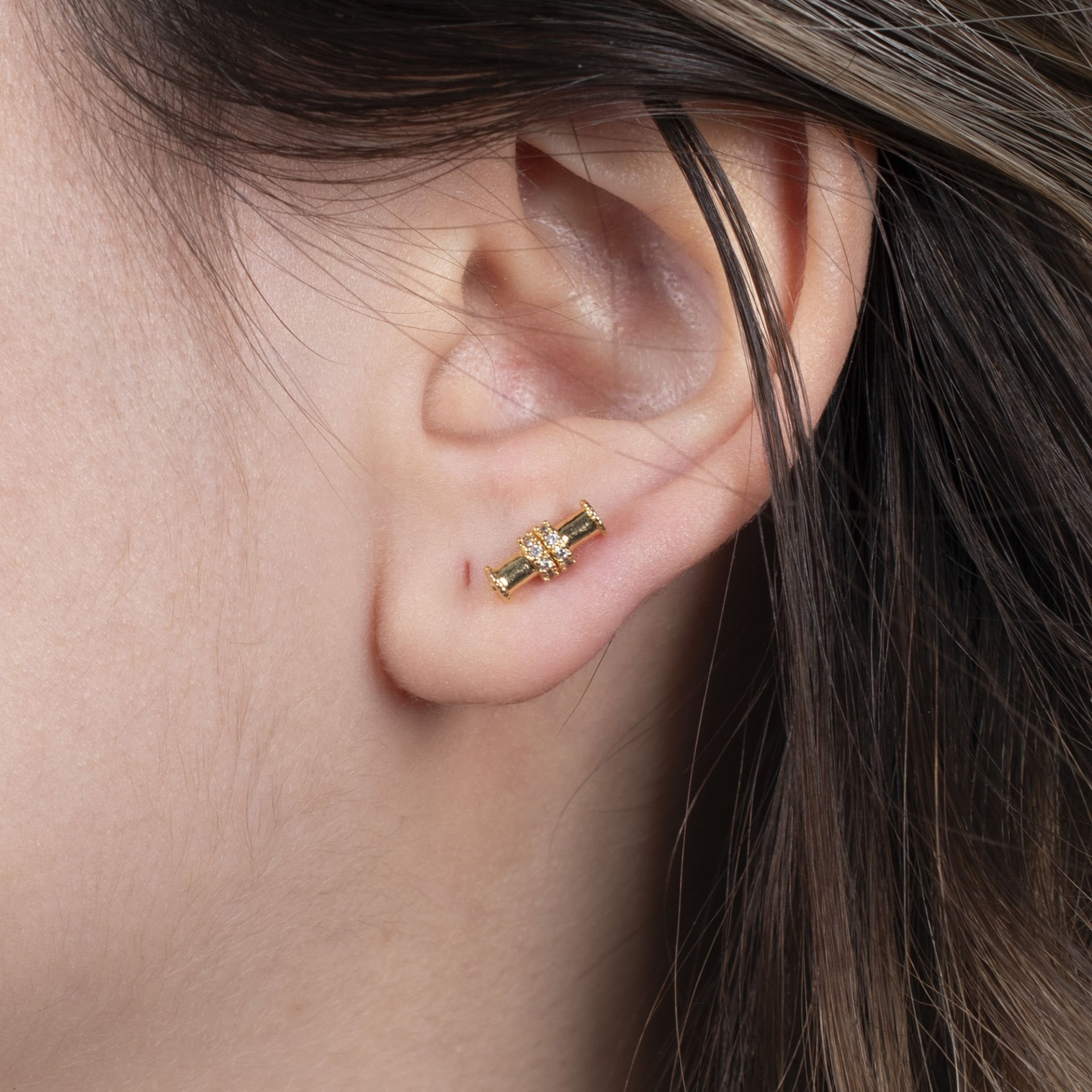 Nur Silver Çubuk Model Çelik Tragus Küpe NUR-KE03256