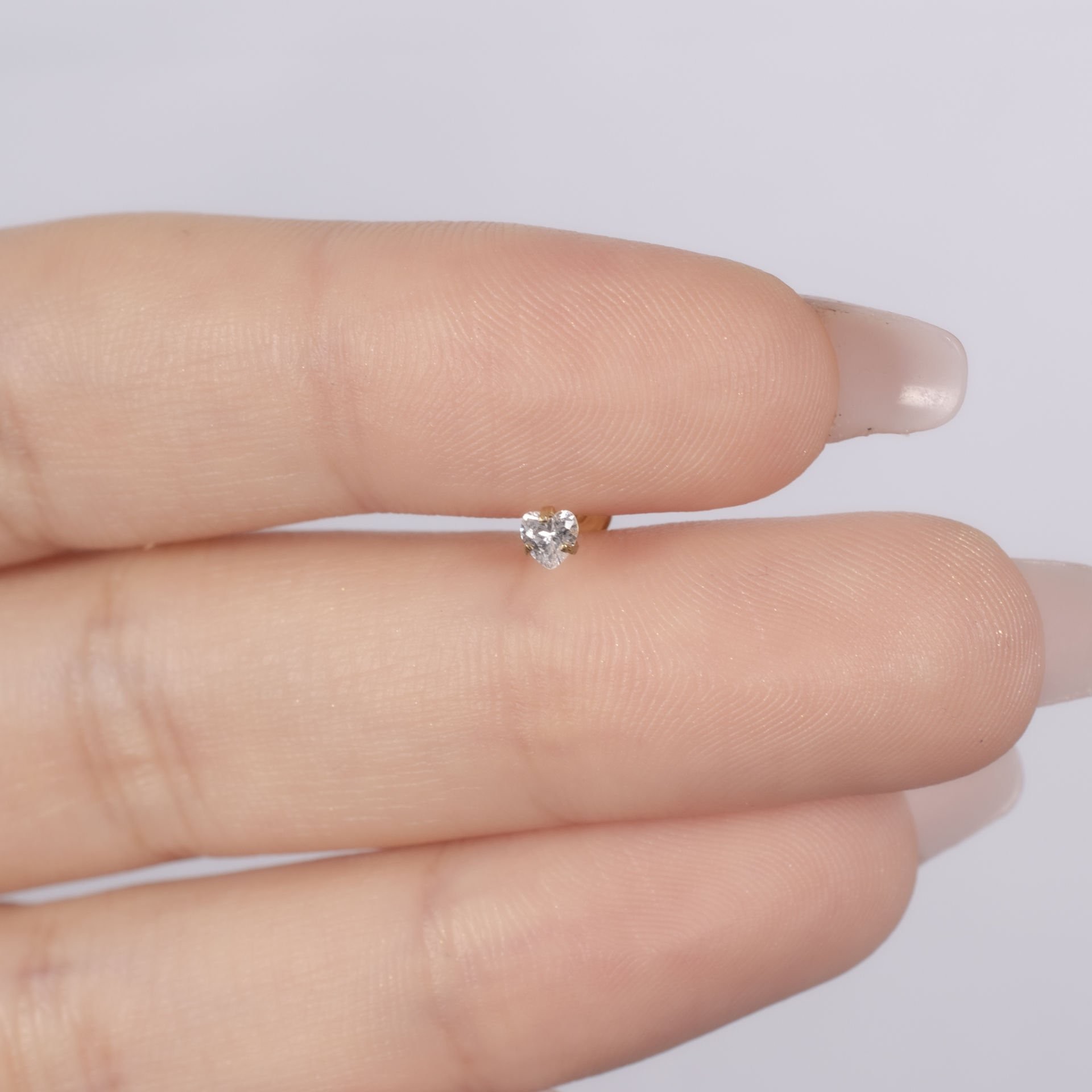 Nur Silver Kalp Çelik Tragus Küpe NUR-KE03347