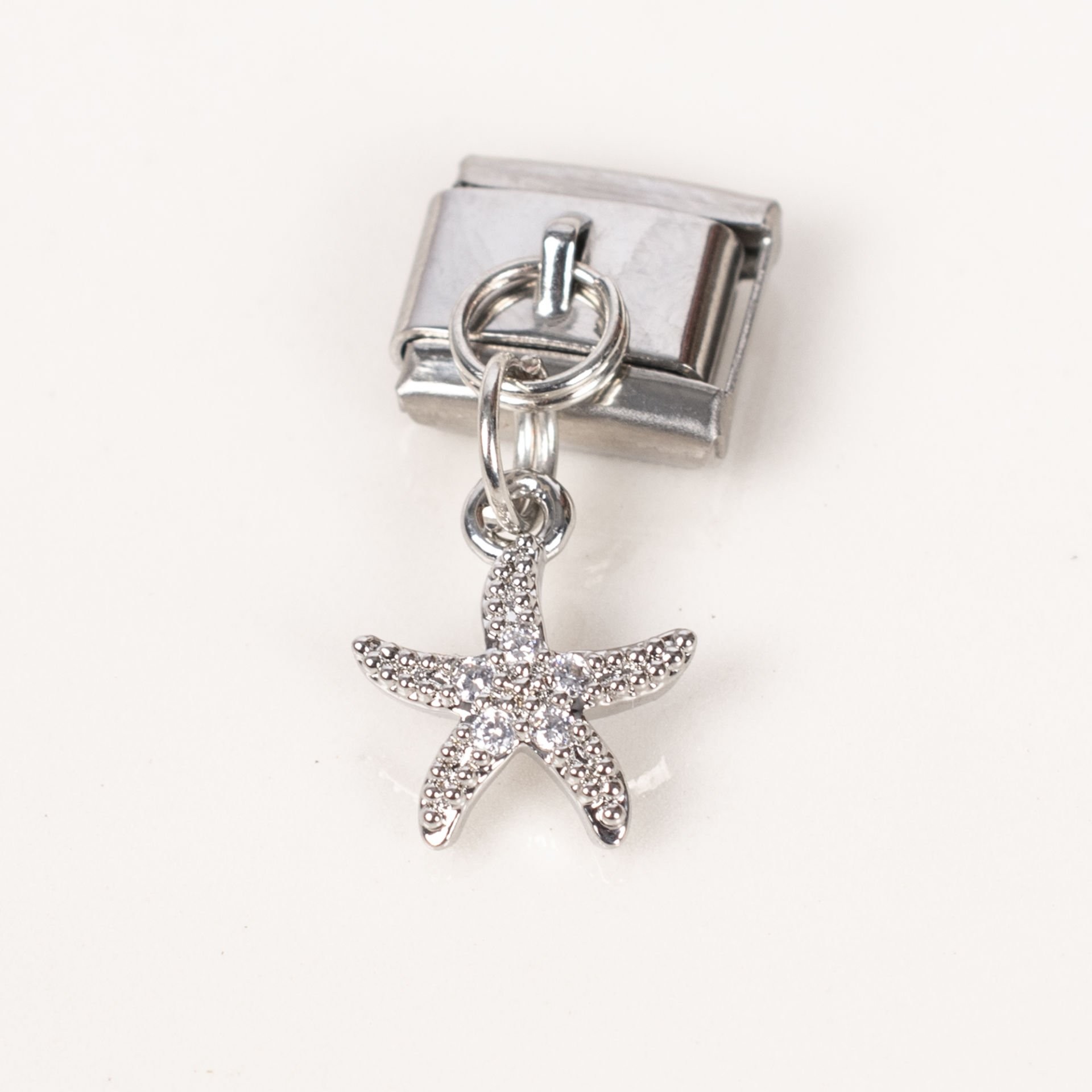 Nur Silver Sallantılı Deniz Yıldızı Çelik İtalyan Charmı NUR-İC00003
