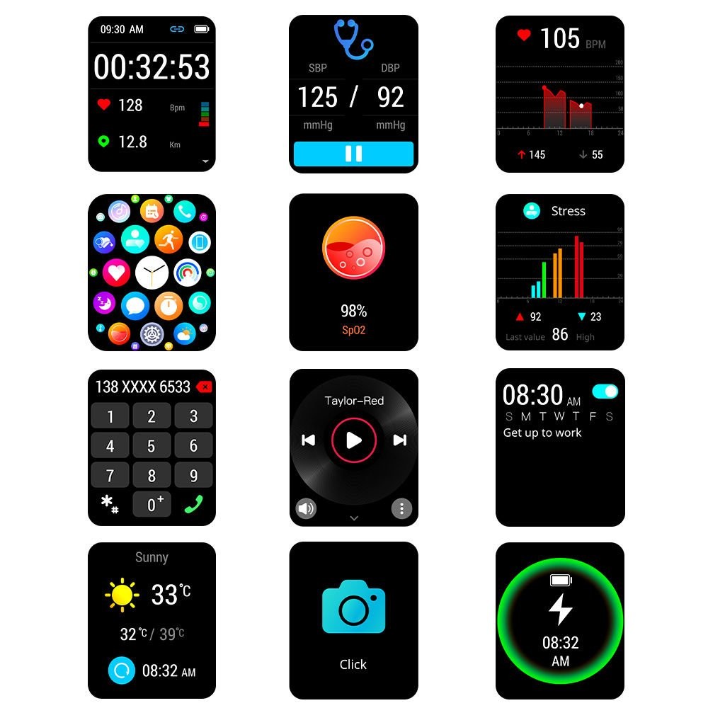 FitWatch FT202301F2301 Akıllı Saat ve Yedek Kordon