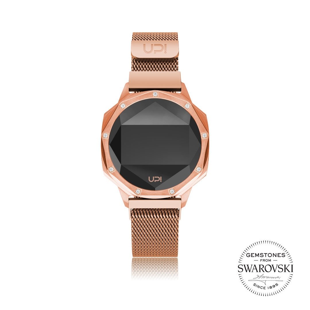 UPWATCH ICONIC ROSE GOLD SET WITH SWAN TOPAZ LOOP BAND 1745