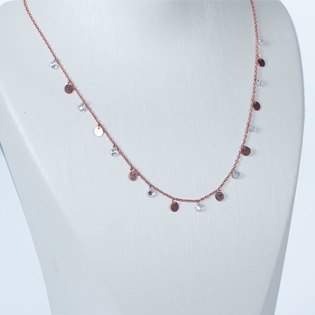 Nur Silver Pullu Gümüş Kolye NUR-KL00078