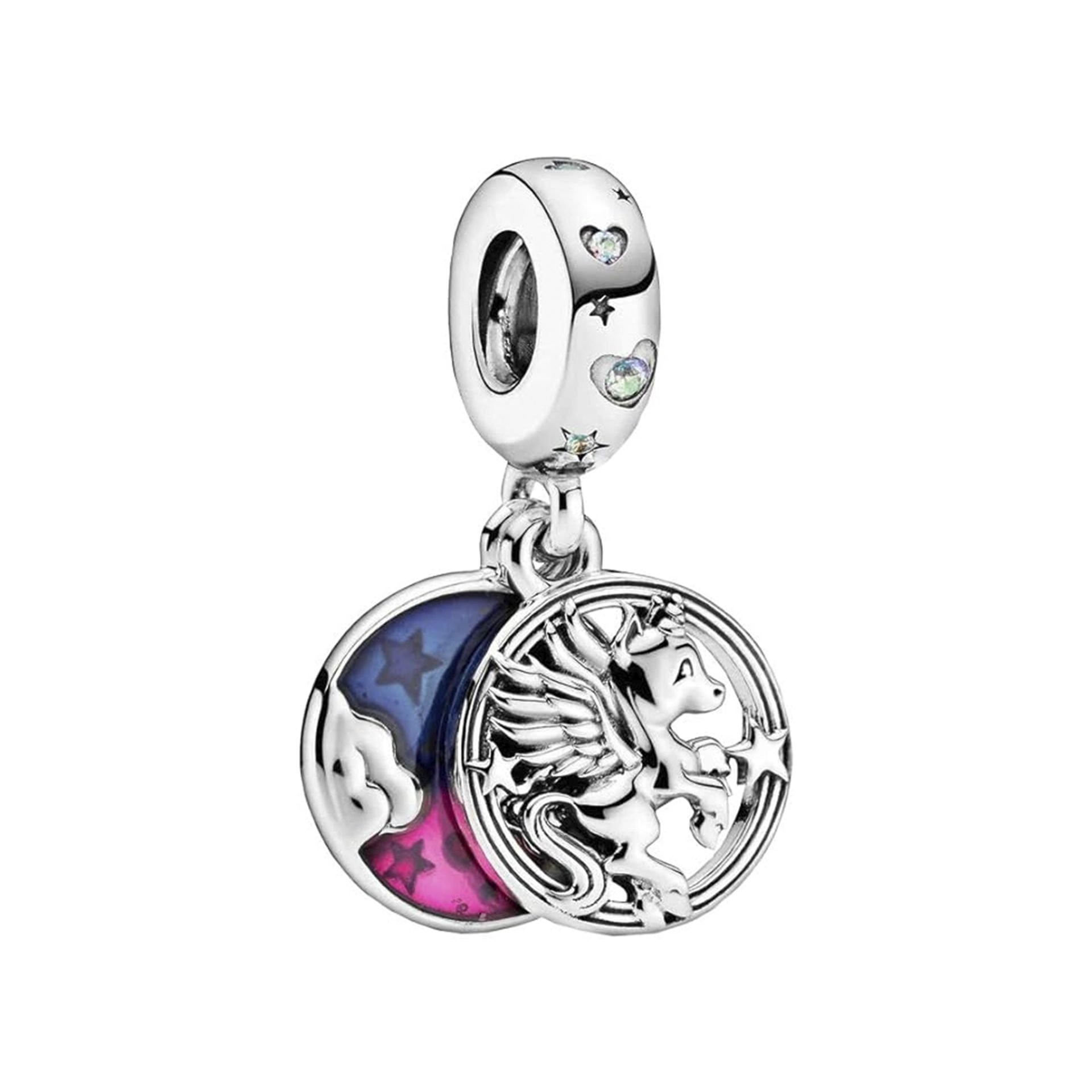 Nur Silver Unicorn ve Aurora Gümüş Charm NUR-BL00096