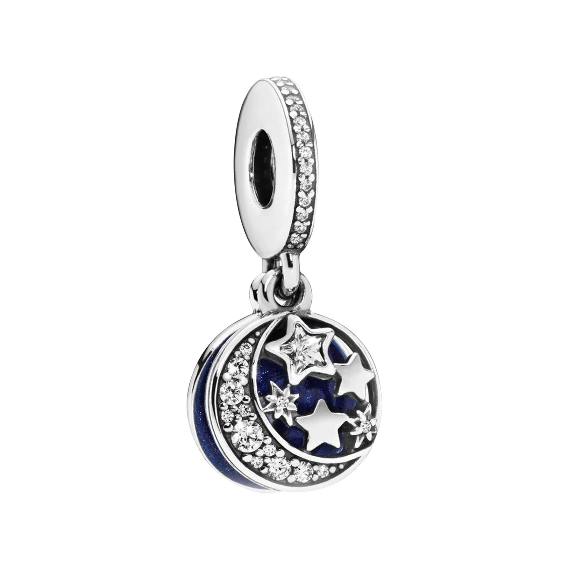 Nur Silver Ay Yıldız Sallantılı Gümüş Charm NUR-BL10040