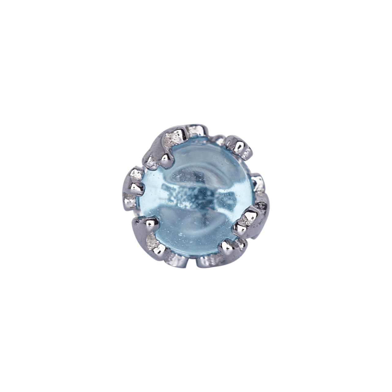 Nur Silver Mavi Taşlı Tragus Gümüş Küpe NUR-KP00021