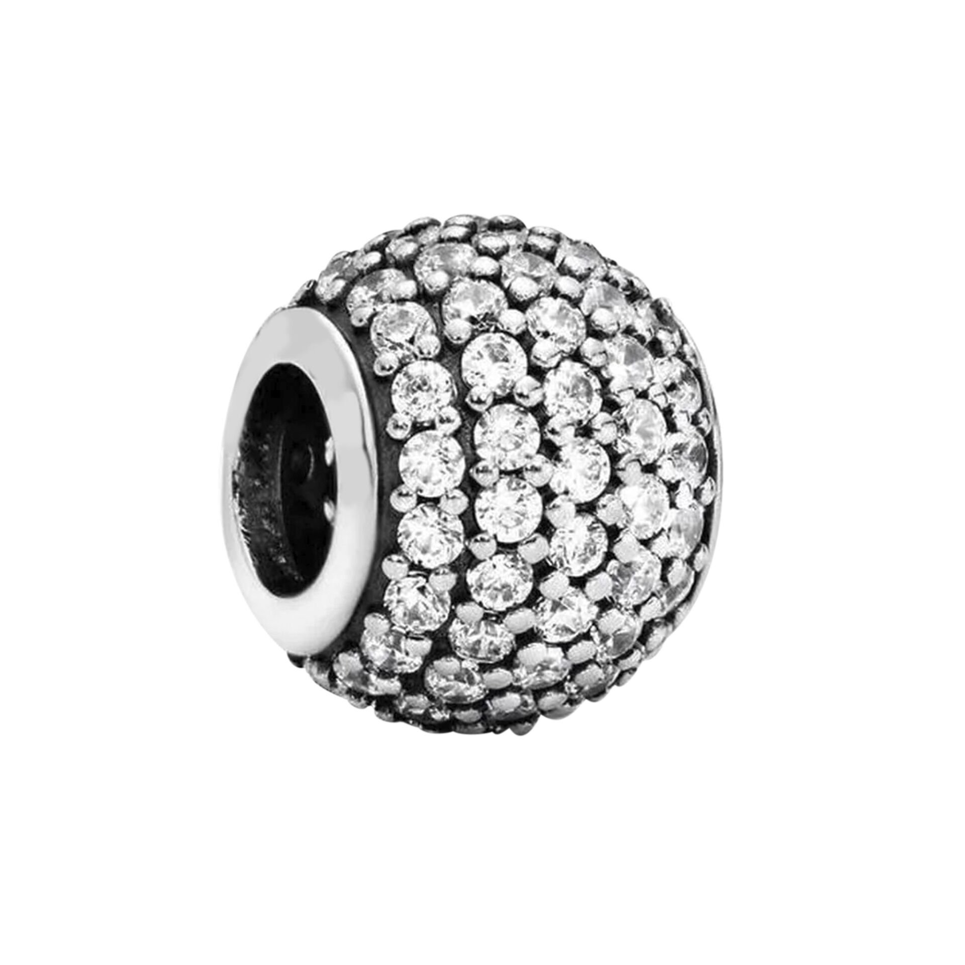 Nur Silver Işıltılı Gümüş Charm NUR-BL12493