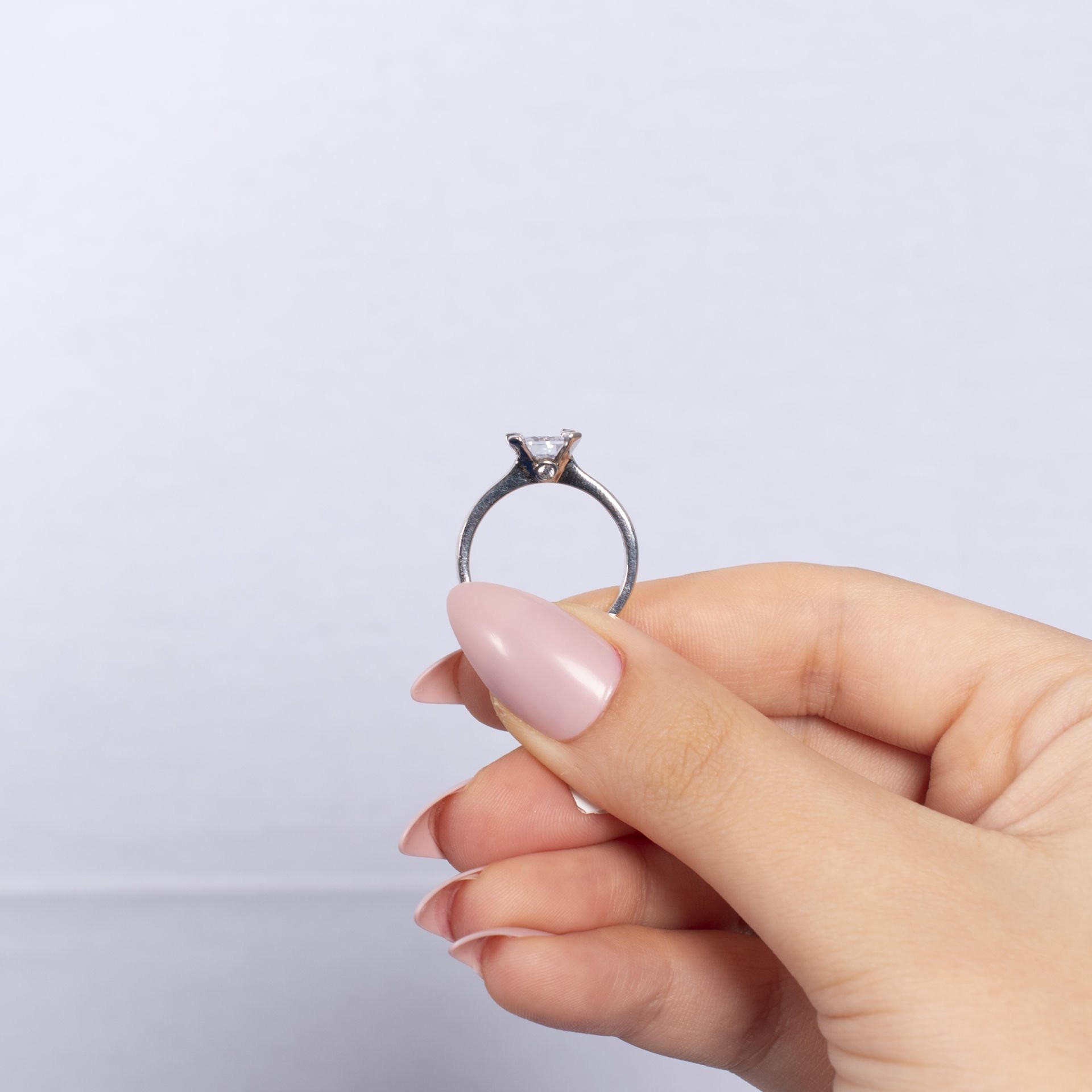 Nur Silver Büyük Tektaş Gümüş Yüzük NUR-YK00270