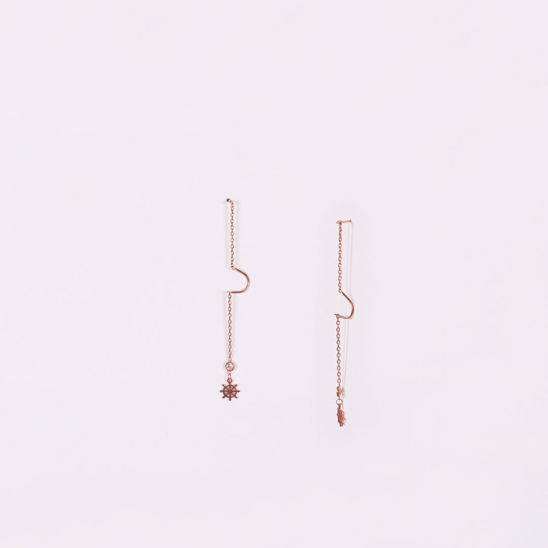 Nur Silver Sallantılı Dümen Gümüş Küpe NUR-KP00180