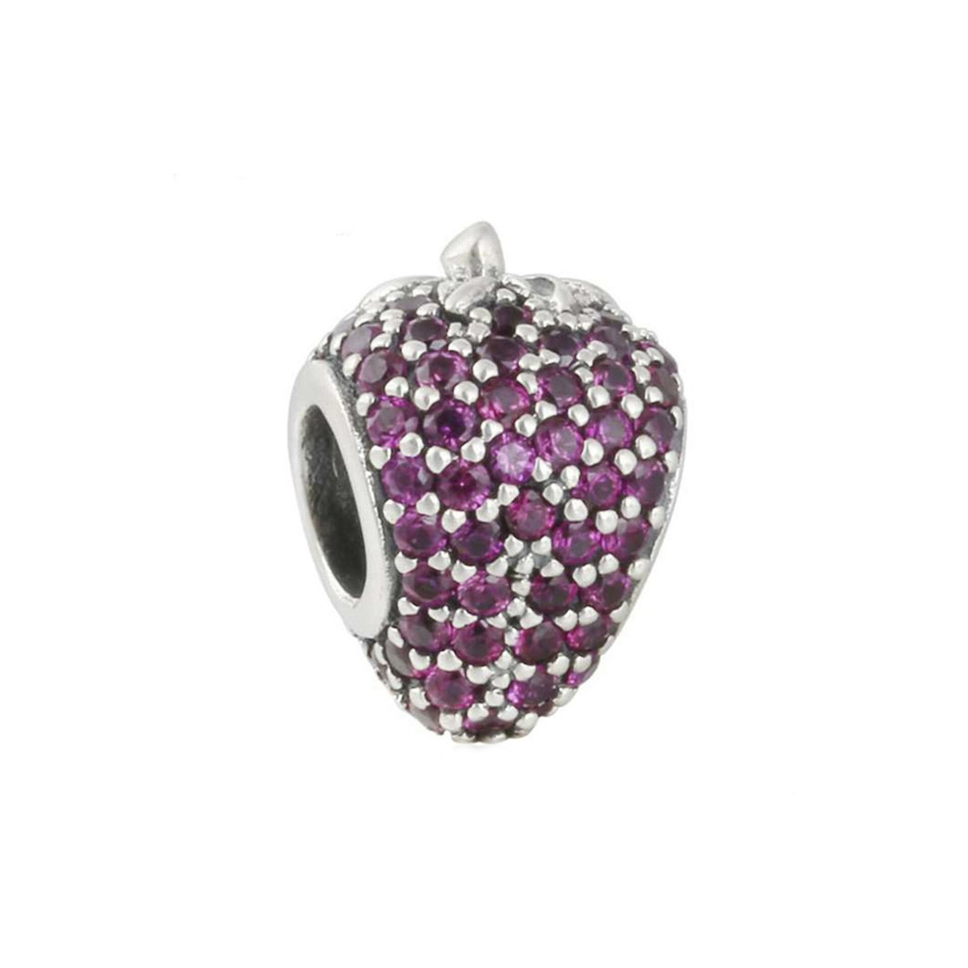 Nur Silver Taşlı Çilek Gümüş Charm NUR-BL01274