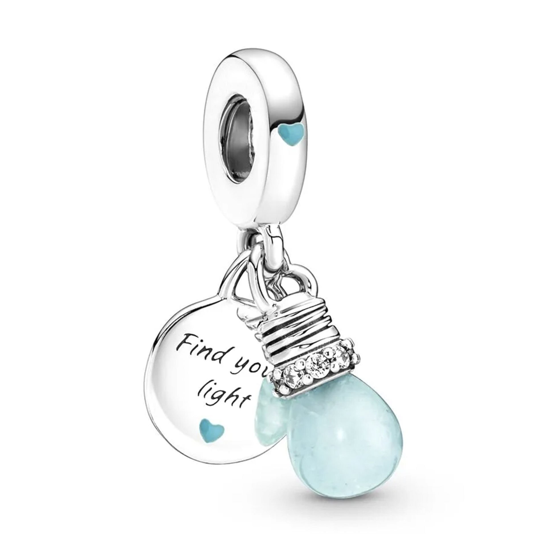 Nur Silver Parlayan Gece Lambası Gümüş Charm NUR-CM00398