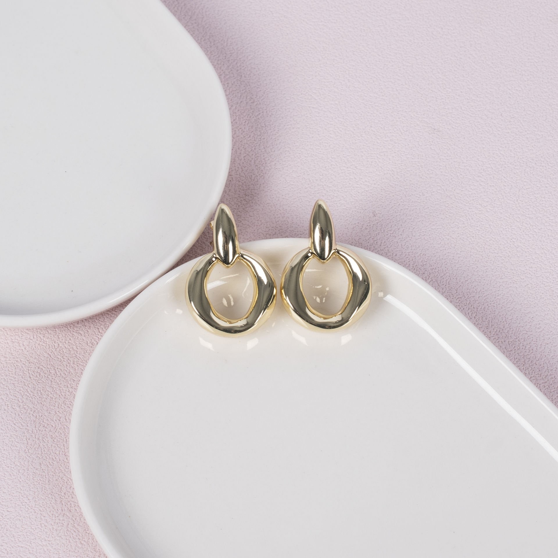 Nur Silver Tasarım Çelik Küpe NUR-CP00266